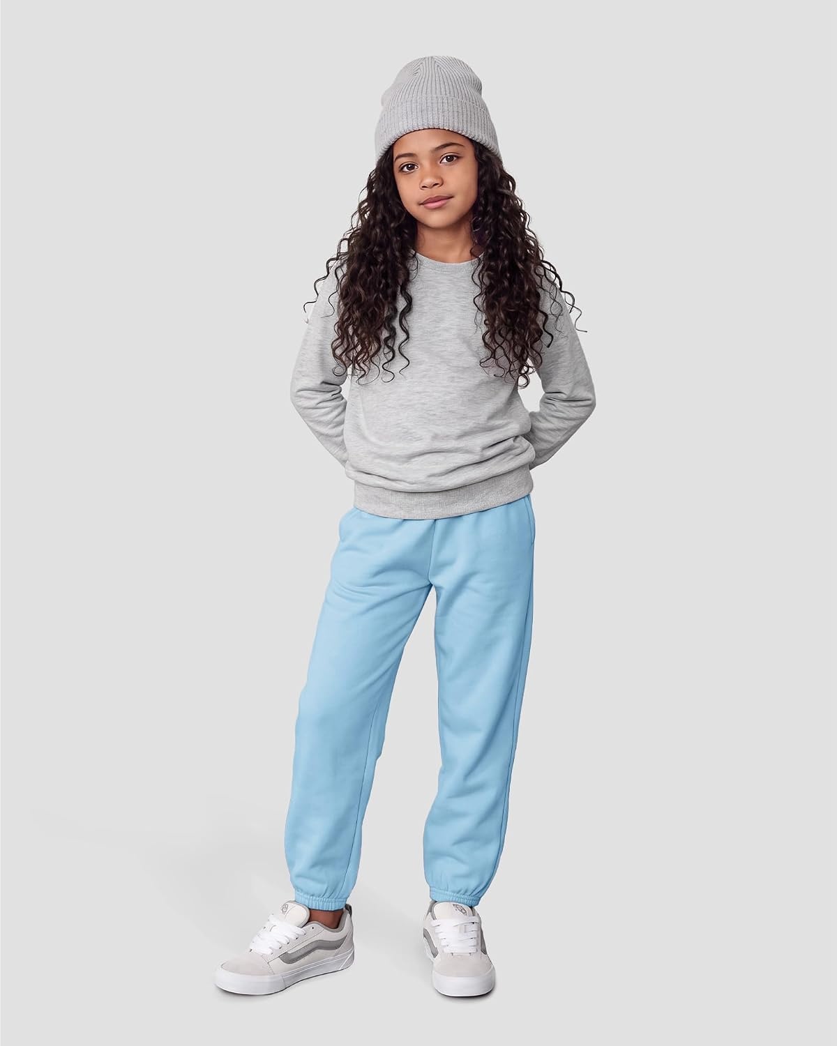 Stelle Girls Sweatpants Classic Fleece Joggers Athletic Pants(Blue)