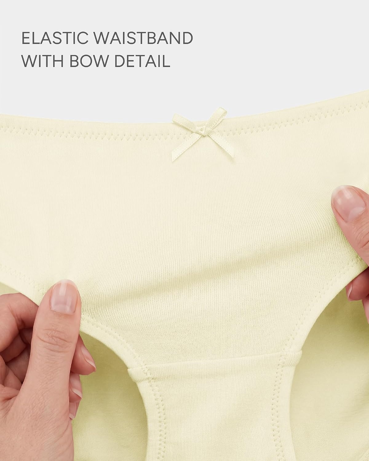Stelle Girls Underwear Cotton Brief Toddler Breathable Soft Panties 5 Pack(3 White+soft Butter Yellow+whisper Pink)