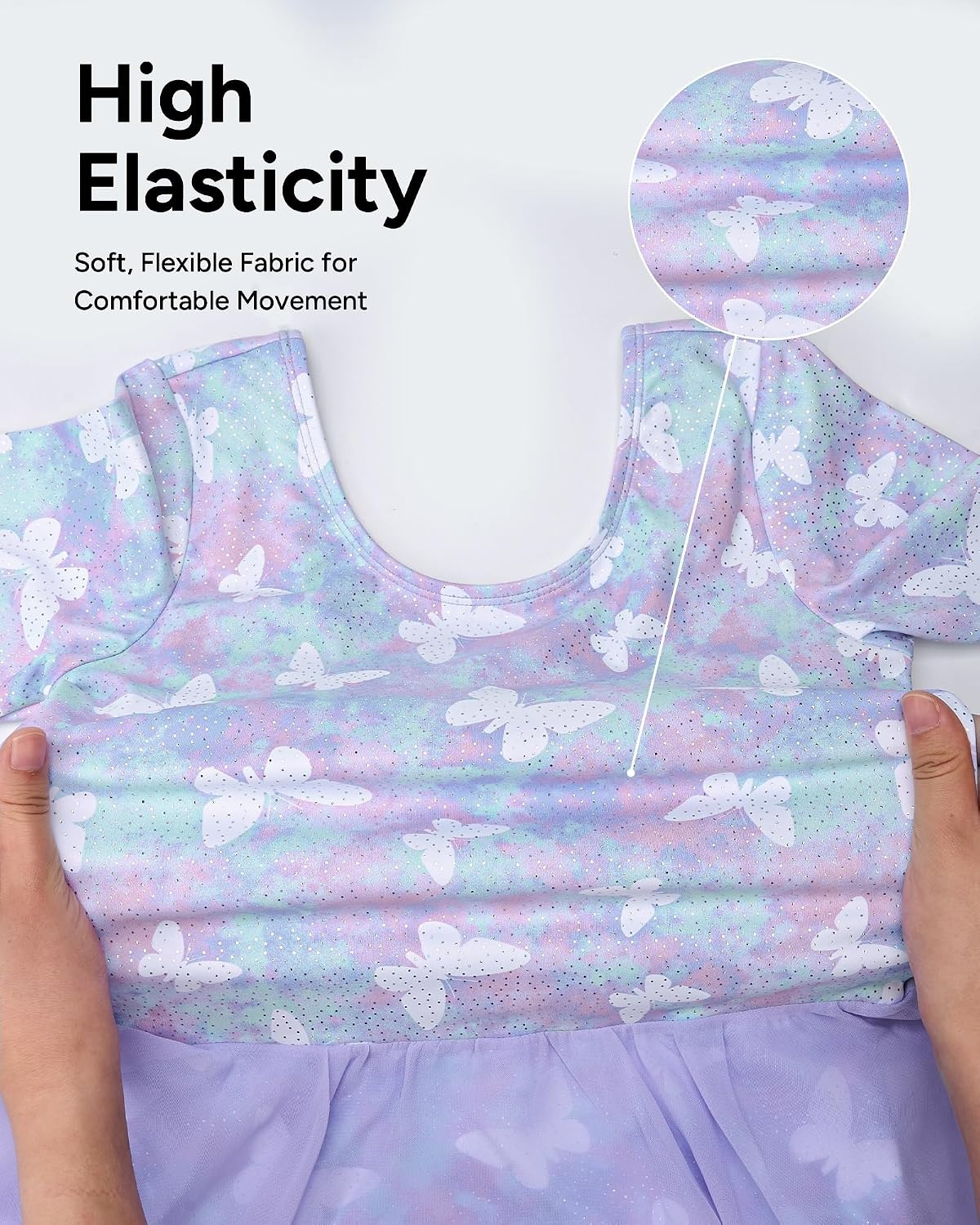 Stelle Long Sleeve Ballet Leotards for Girls Toddler Ballerina Dance Dress(Magic Flutter)