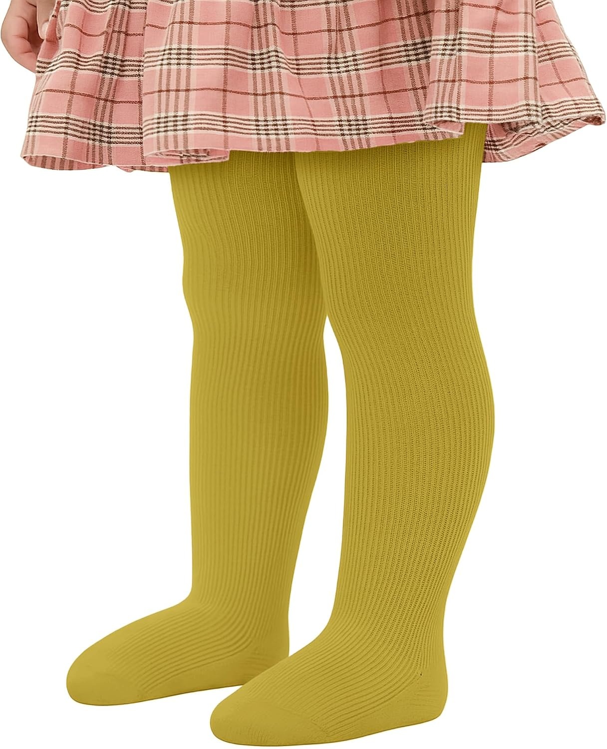Stelle Toddler Girls Tights Baby Cable Knit Stockings Thick Cotton Legging(Mustard+ivory+coffee)