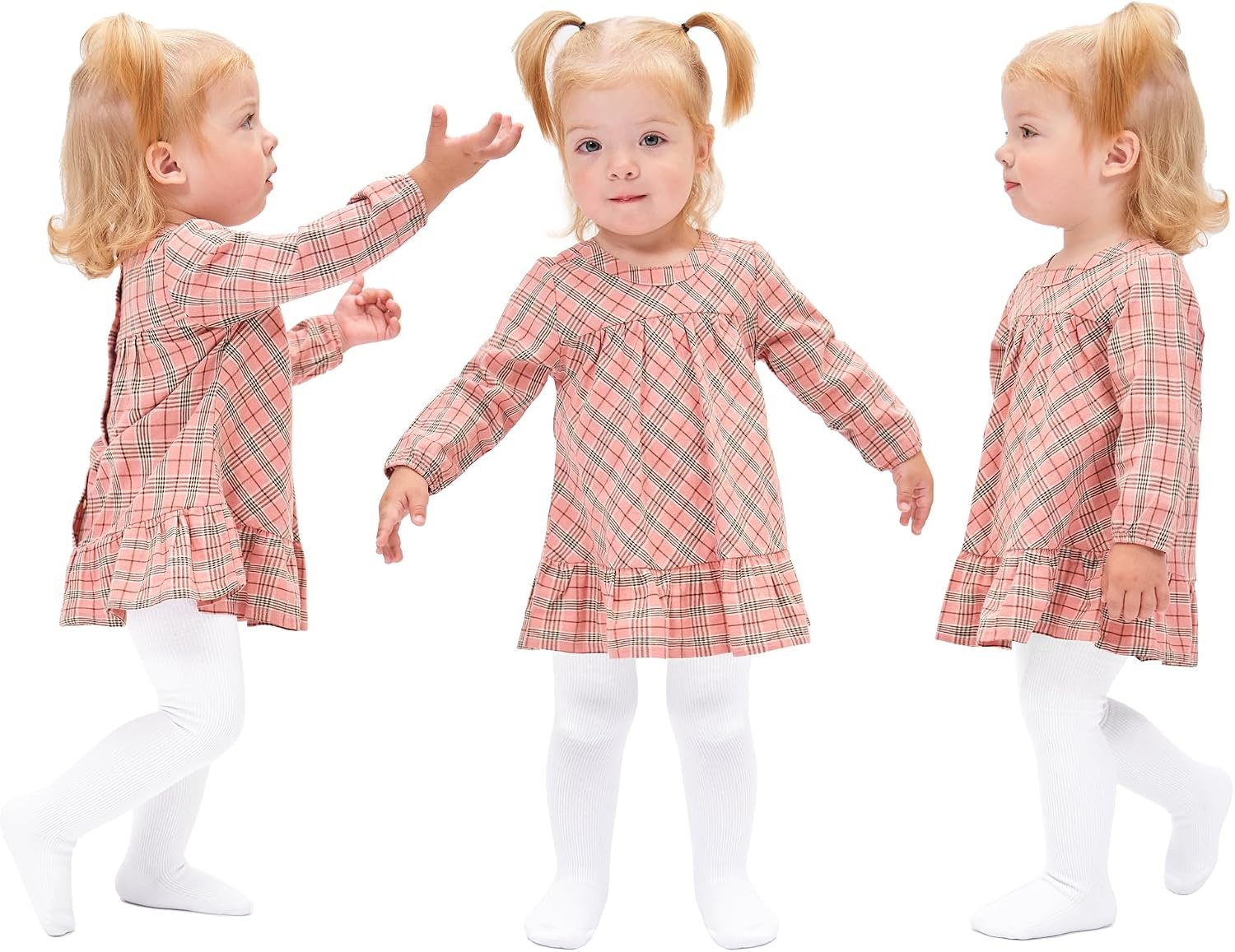 Stelle Toddler Girls Tights Baby Cable Knit Stockings Thick Cotton Legging | Thick Cotton Legging, Winter Warm Pantyhose, Footed, Thermal, Ribbed, Sweater Panty Hose, Under Dress, 3 Pairs, 12-18 Months(3-pack-white)