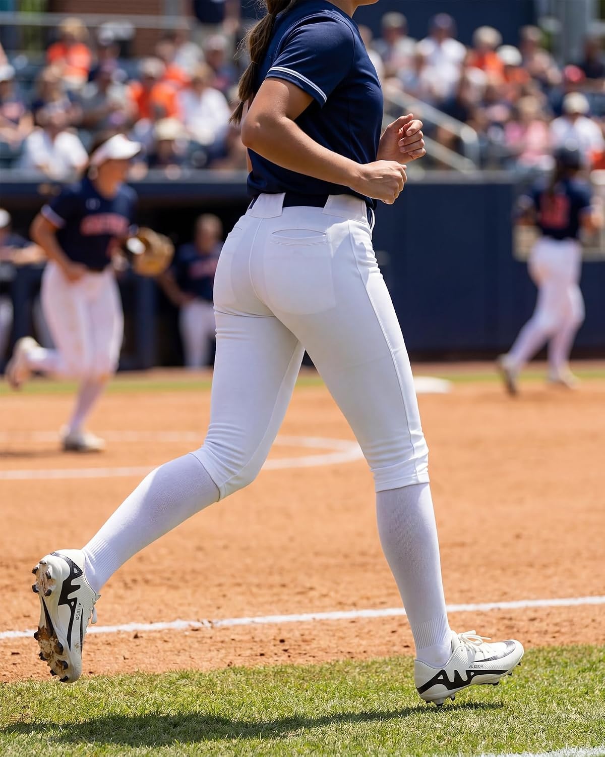 Stelle Women’s Softball Pants Knickers Knee-High Baseball Pant with Pockets for Athletes Tee Ball Fastpitch Style(White)