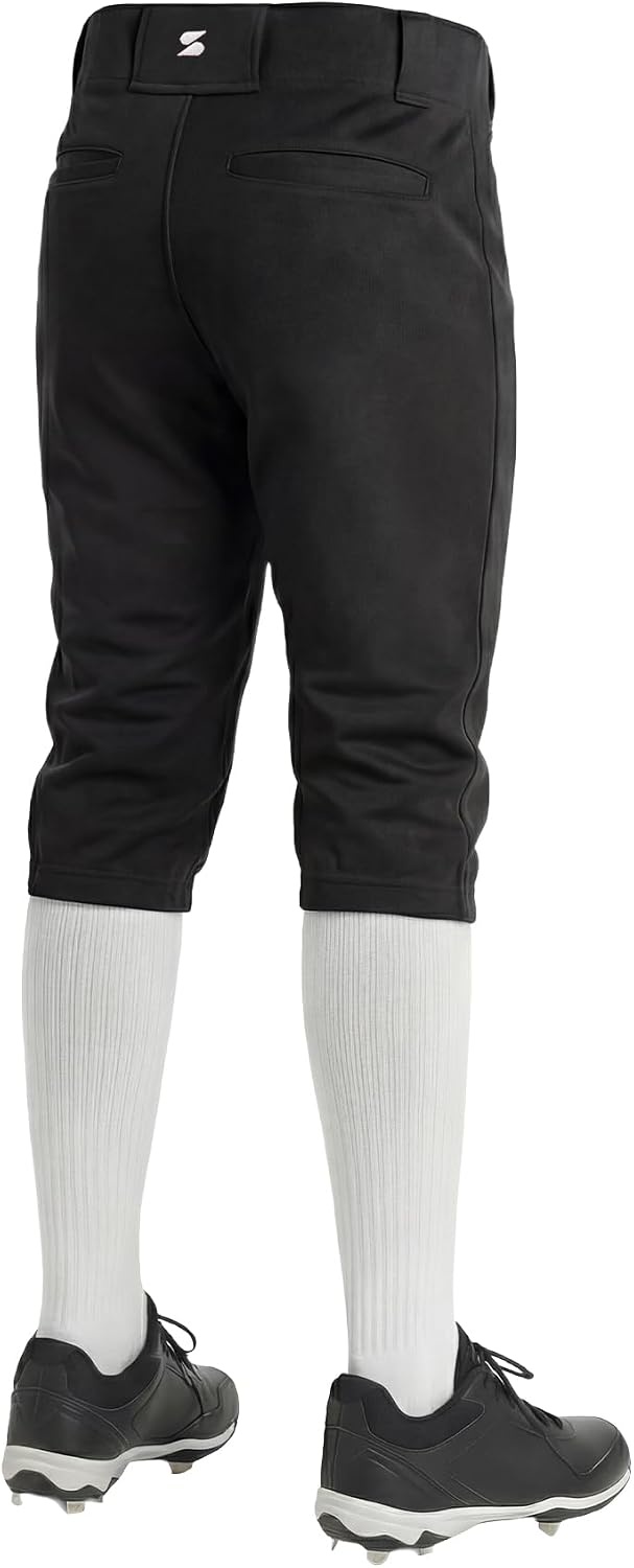 Stelle Girls Softball Pants Knickers Style with Pockets for Youth Kids(Black)