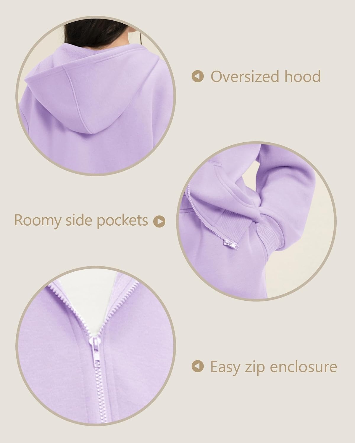 Stelle Girls Athletic Sweatsuit 2 Pieces Sweatshirts and Pant Long Sleeve Zip Up with Pockets Outfits Set(Lavender)