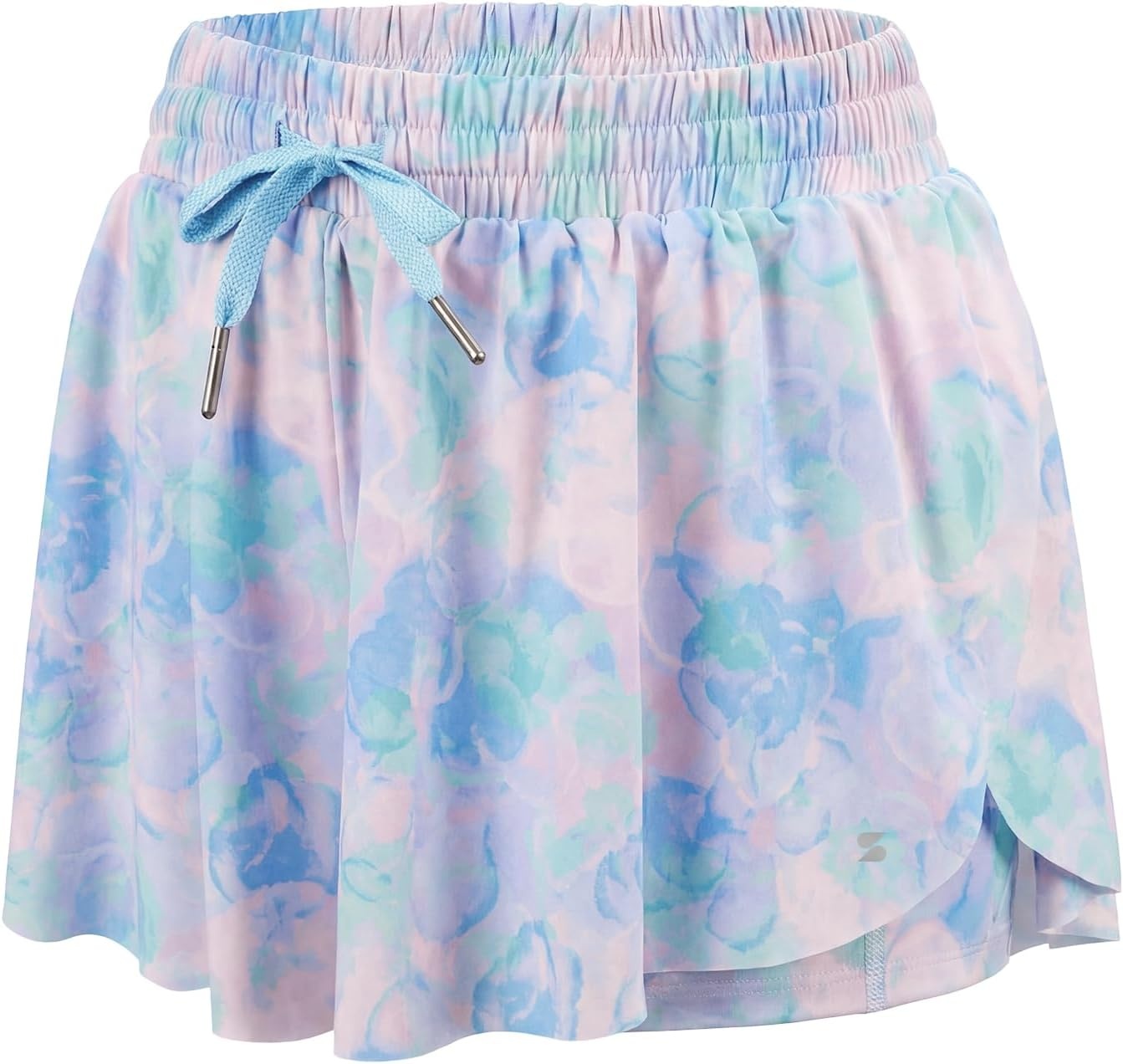 Stelle Girls Butterfly Shorts with Pockets Athletic Running Sports Skirt(Watercolor Bloom)