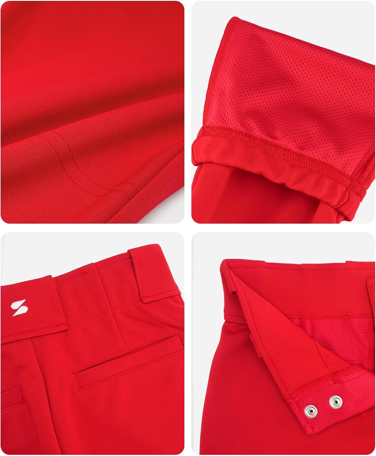 Stelle Girls Softball Pants Knickers Style with Pockets for Youth Kids(Red)
