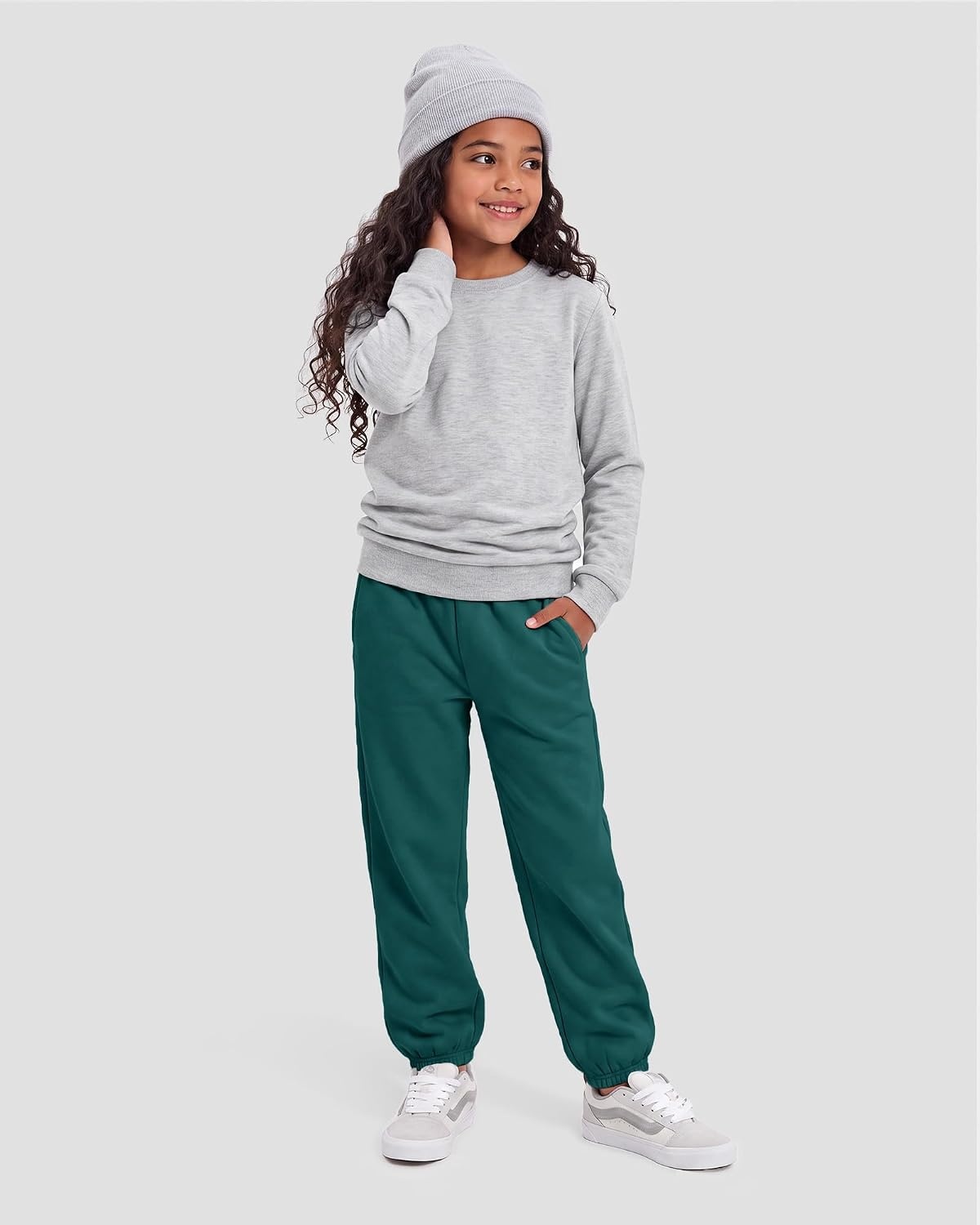 Stelle Girls Sweatpants Classic Fleece Joggers Athletic Pants(Teal)