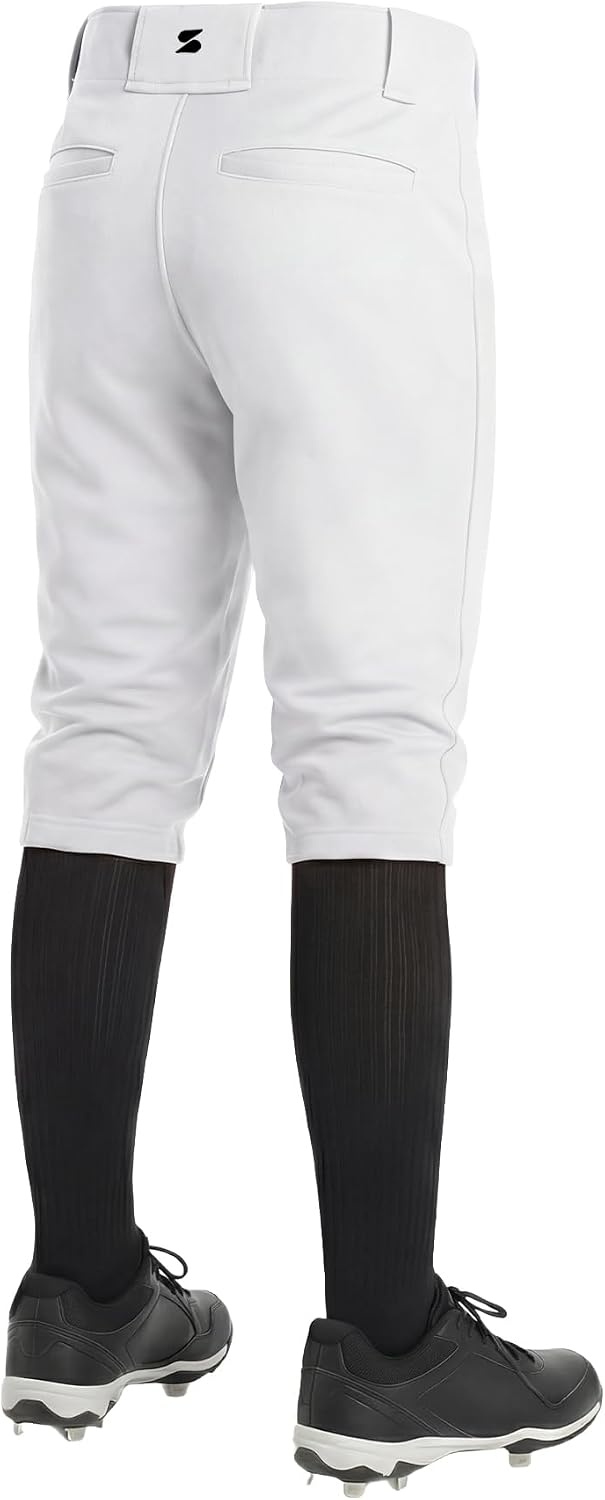 Stelle Girls Softball Pants Knickers Style with Pockets for Youth Kids(White)