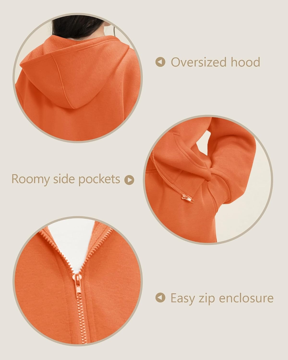 Stelle Girls Athletic Sweatsuit 2 Pieces Sweatshirts and Pant Long Sleeve Zip Up with Pockets Outfits Set(Orange)