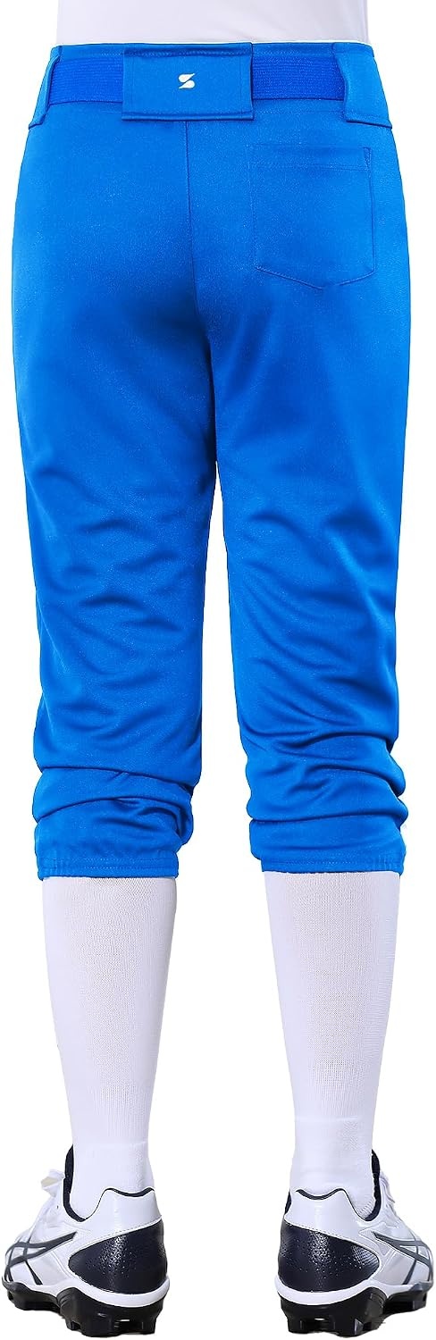 Stelle Softball Pants for Girls Youth with Pockets for Kids Fastpitch(Blue)