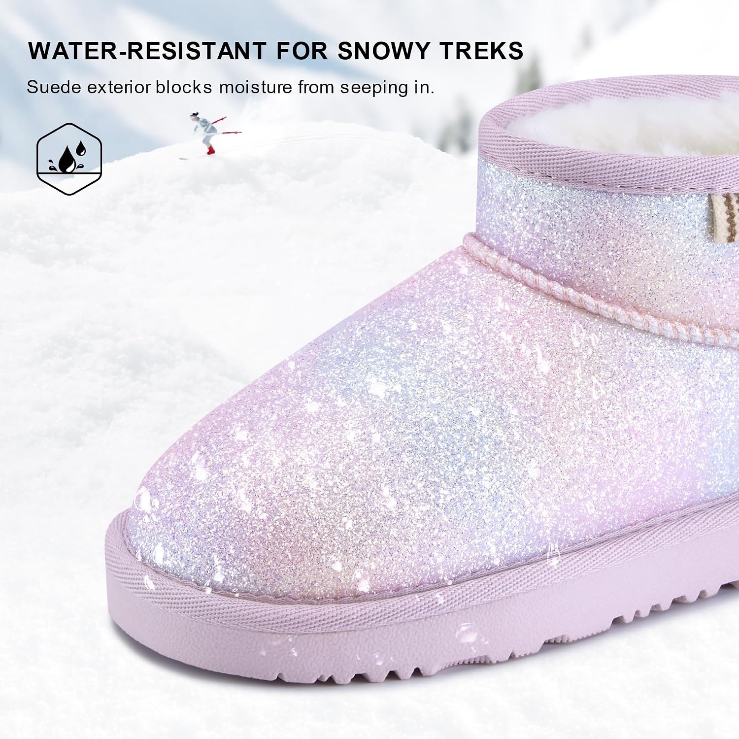 Stelle Kids Snow Boots Girls Boys Winter Ankle Boots(Dream Frost)