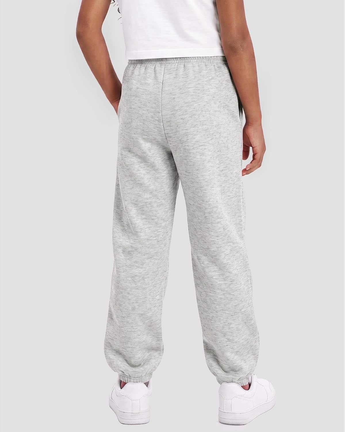 Stelle Girls Sweatpants Classic Fleece Joggers Athletic Pants(Light Heather Grey)