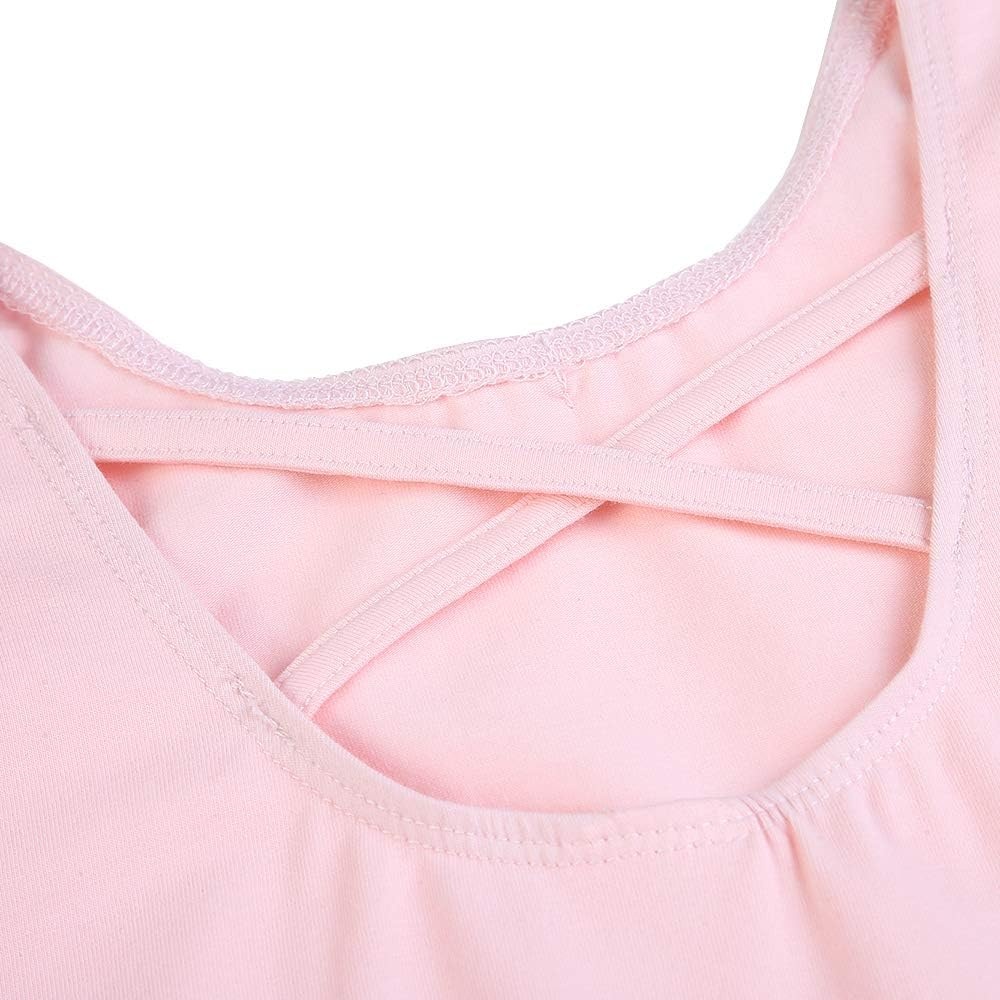 Stelle Ballet Leotards for Girls Toddler Ballet Outfit Dance Leotard Dress(Style 1-ballet Pink(cross Back))