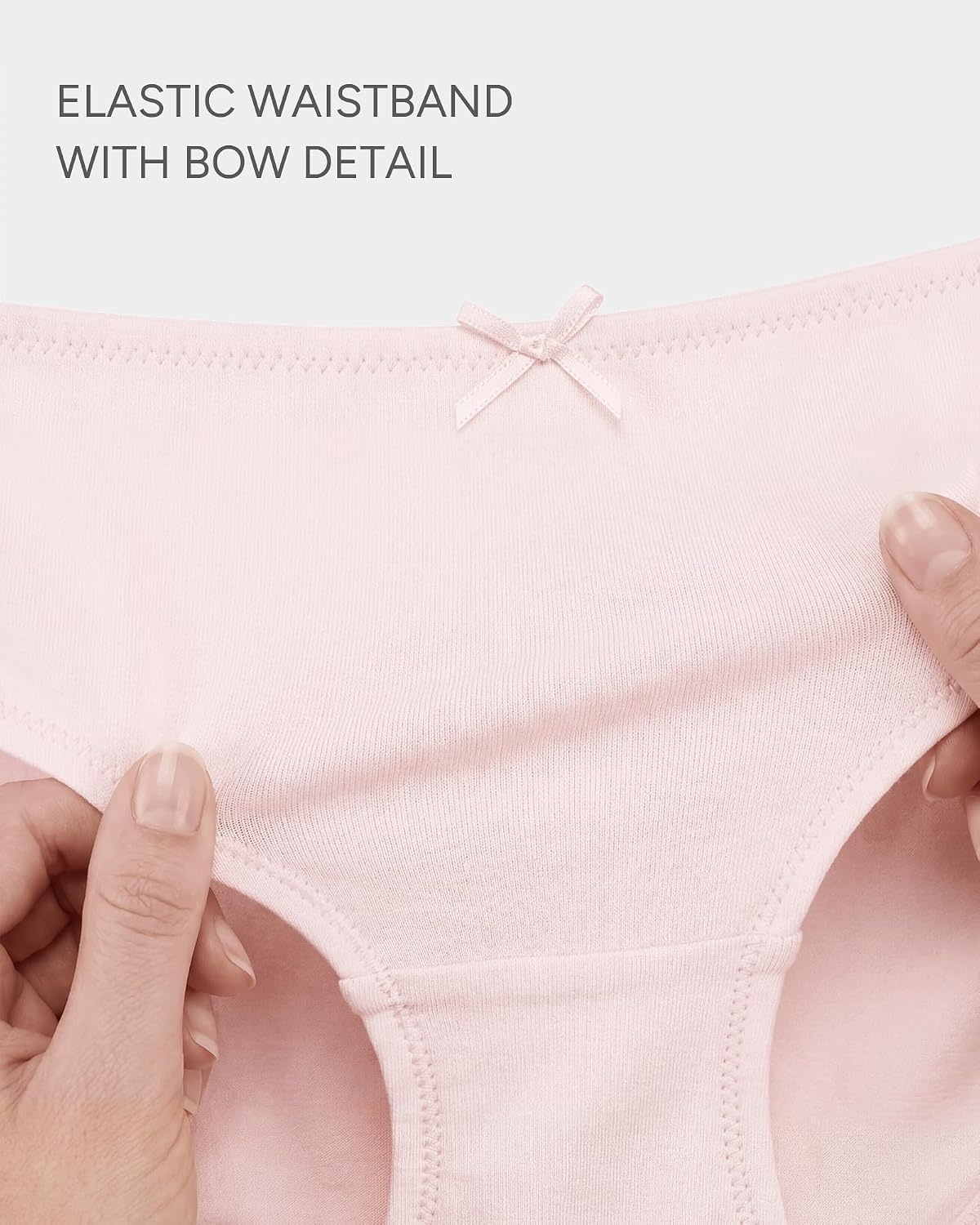 Stelle Girls Underwear Cotton Brief Toddler Breathable Soft Panties 5 Pack(2 White+2whisper Pink+soft Butter Yellow)