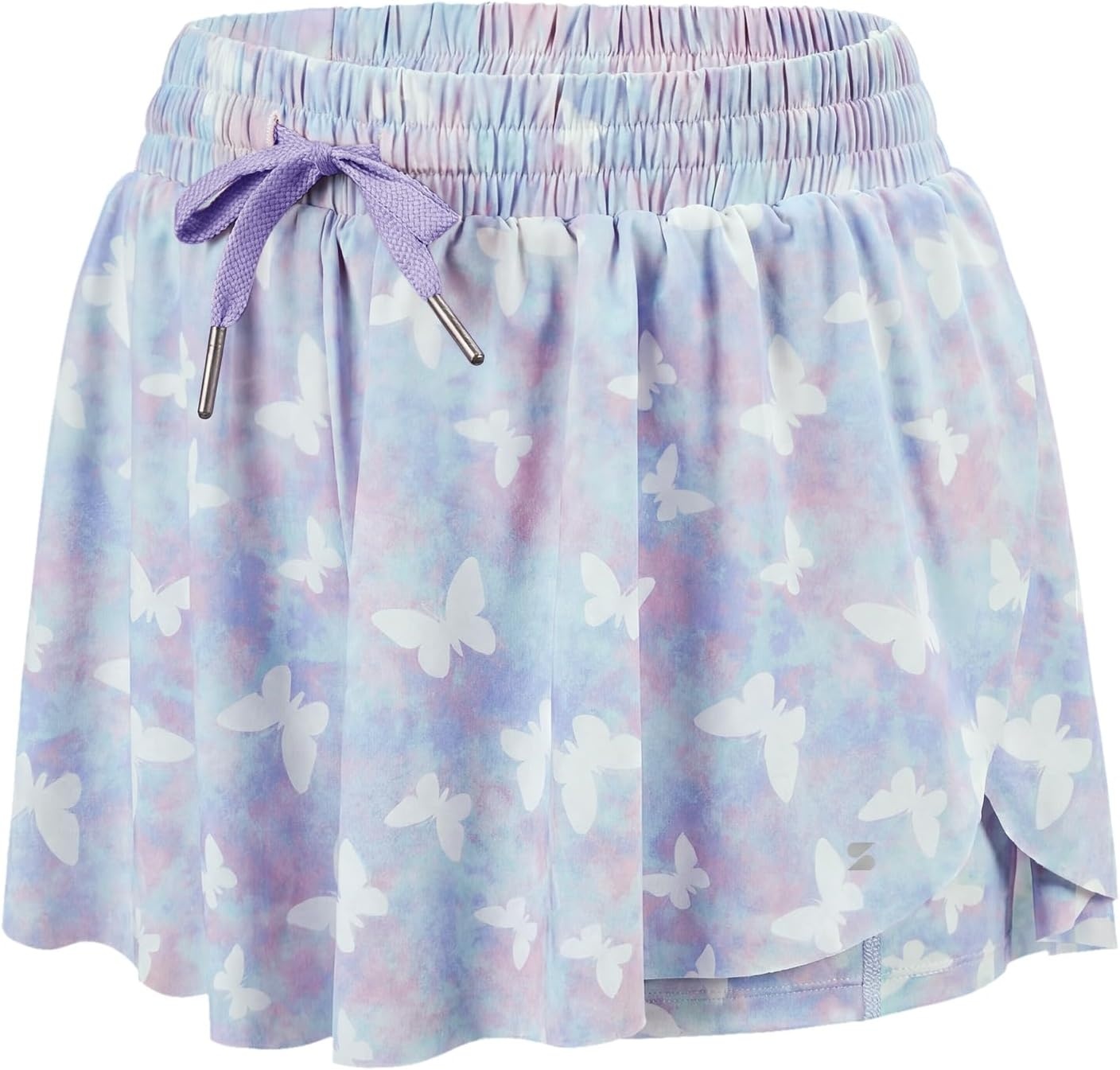 Stelle Girls Butterfly Shorts with Pockets Athletic Running Sports Skirt(Magic Flutter)