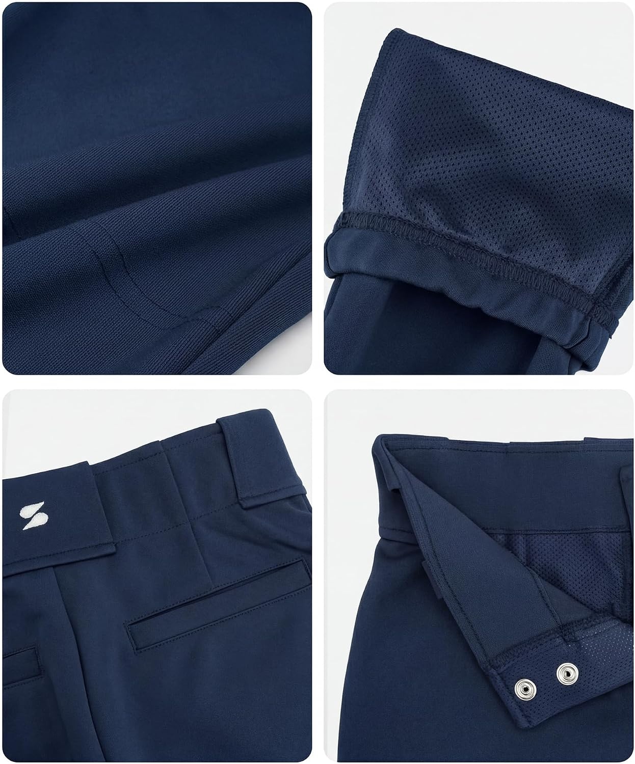 Stelle Womens Softball Pants Knee-High Knickers with Pocket Fastpitch Adult(Navy)