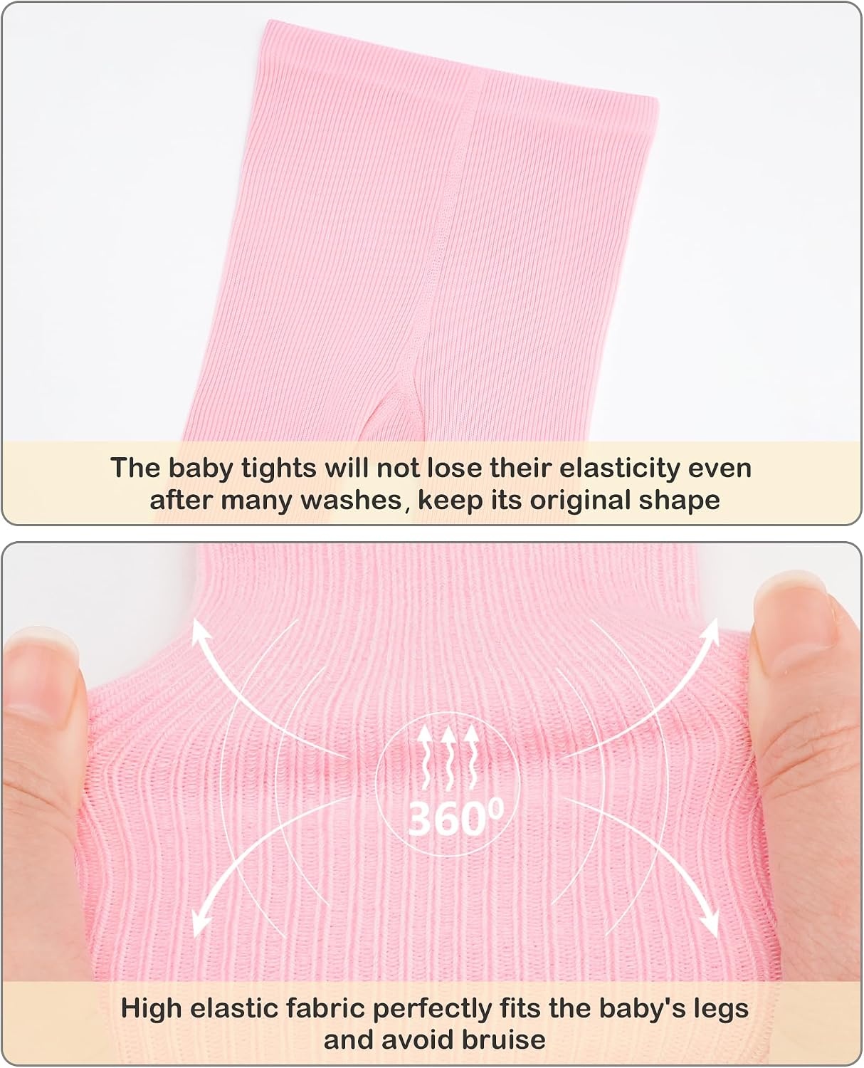 Stelle Toddler Girls Tights Baby Cable Knit Stockings Thick Cotton Legging | Thick Cotton Legging, Winter Warm Pantyhose, Footed, Thermal, Ribbed, Sweater Panty Hose, Under Dress, 3 Pairs, 12-18 Months(1-pink)