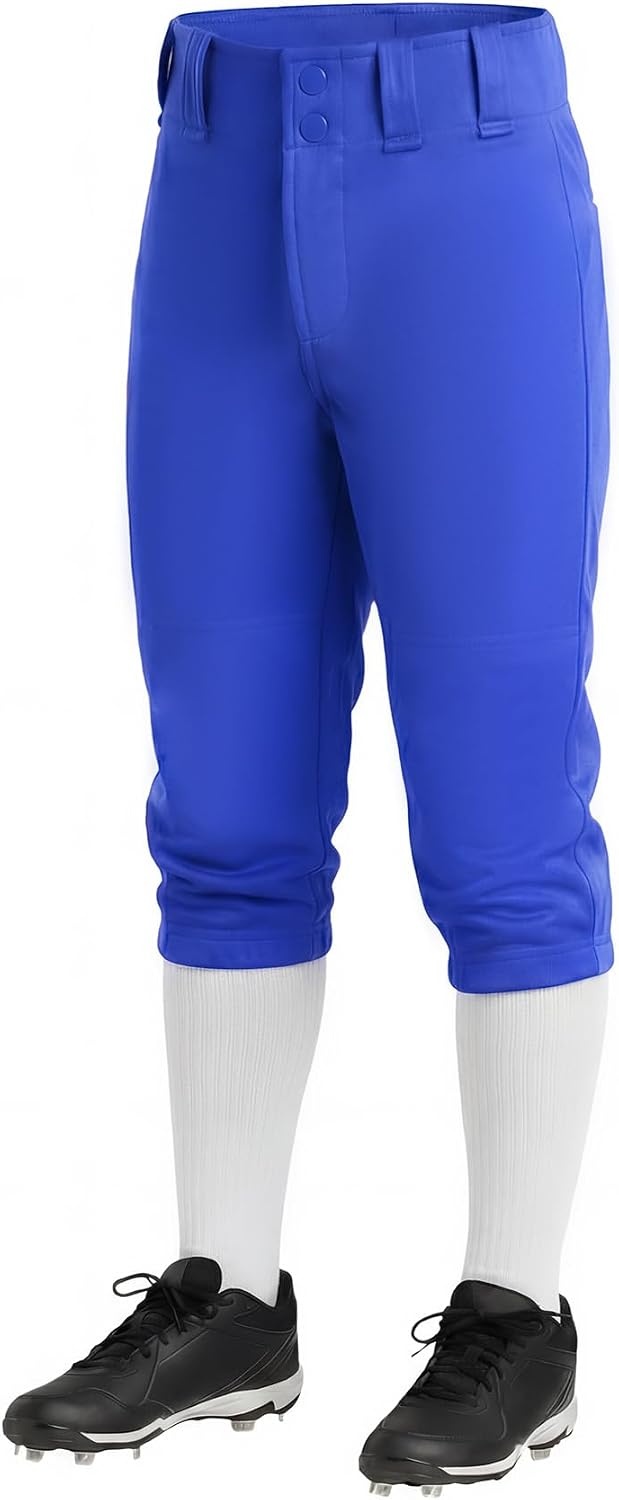 Stelle Girls Softball Pants Knickers Style with Pockets for Youth Kids(Blue)
