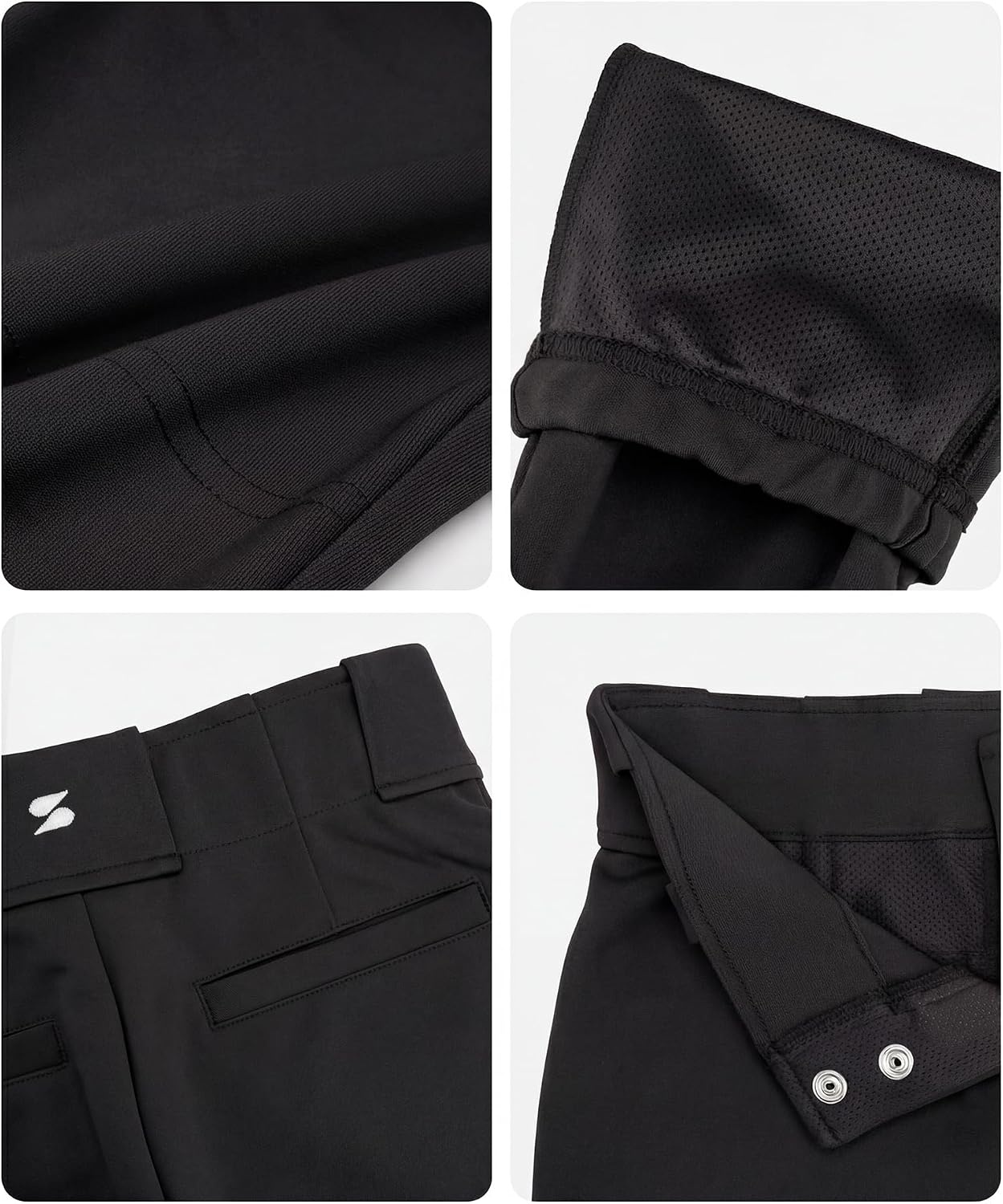 Stelle Women’s Softball Pants Knickers Knee-High Baseball Pant with Pockets for Athletes Tee Ball Fastpitch Style(Black)