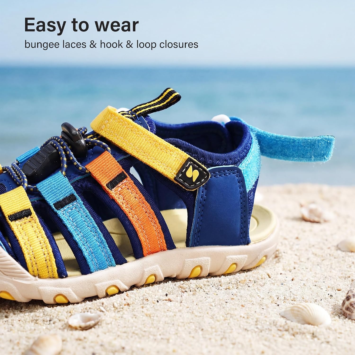 Stelle Girls Closed-Toe Water Hiking Beach Outdoor Sport Sandals(SLP,12ML)