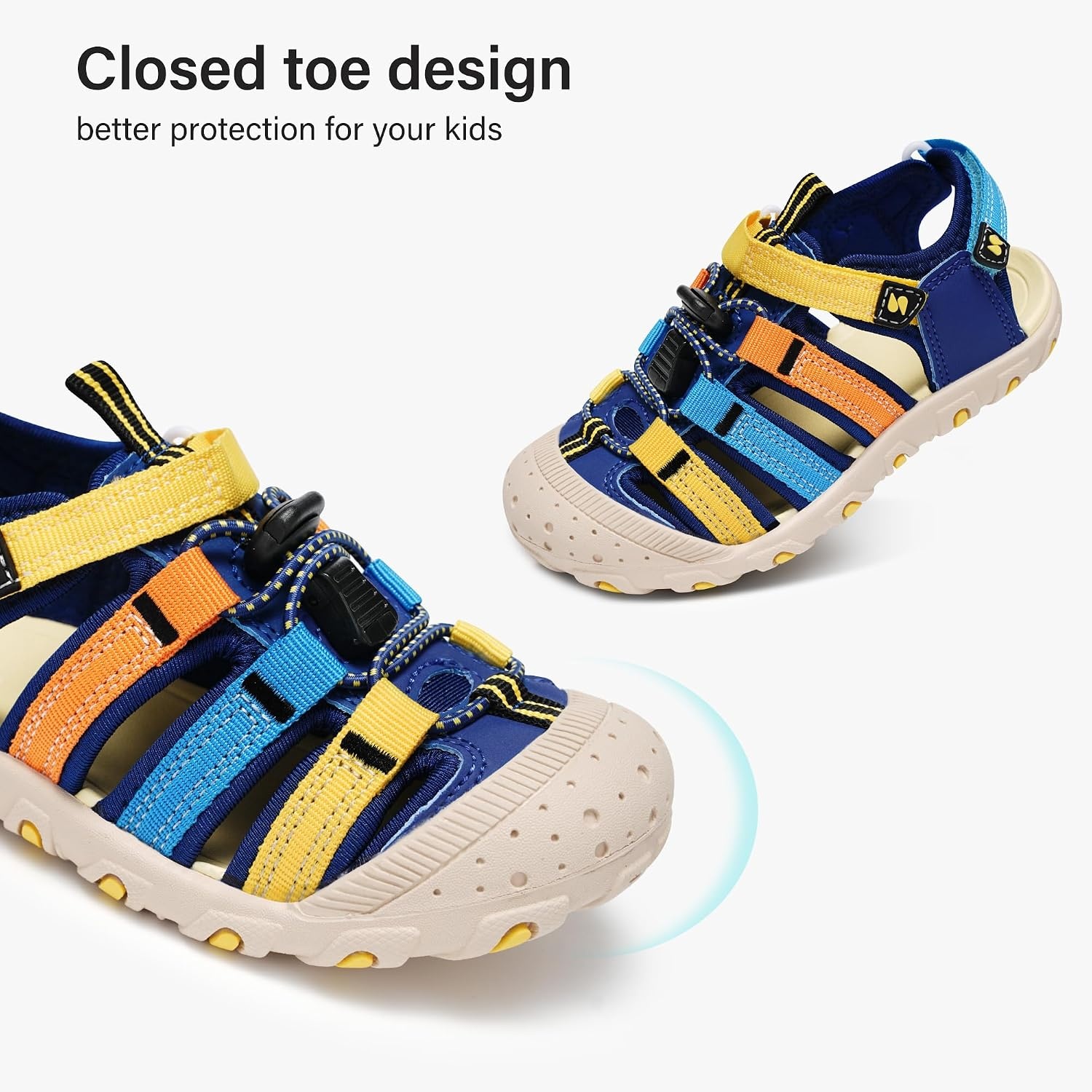 Stelle Girls Closed-Toe Water Hiking Beach Outdoor Sport Sandals(SLP,12ML)