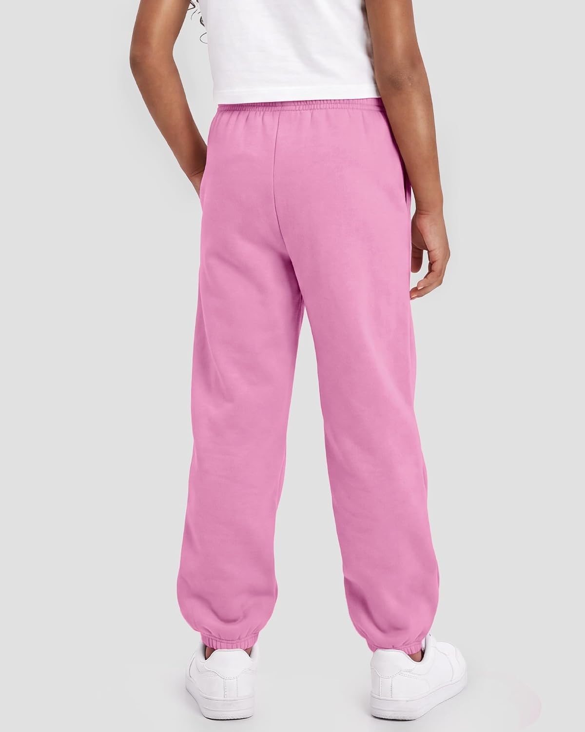 Stelle Girls Sweatpants Classic Fleece Joggers Athletic Pants(Pink)