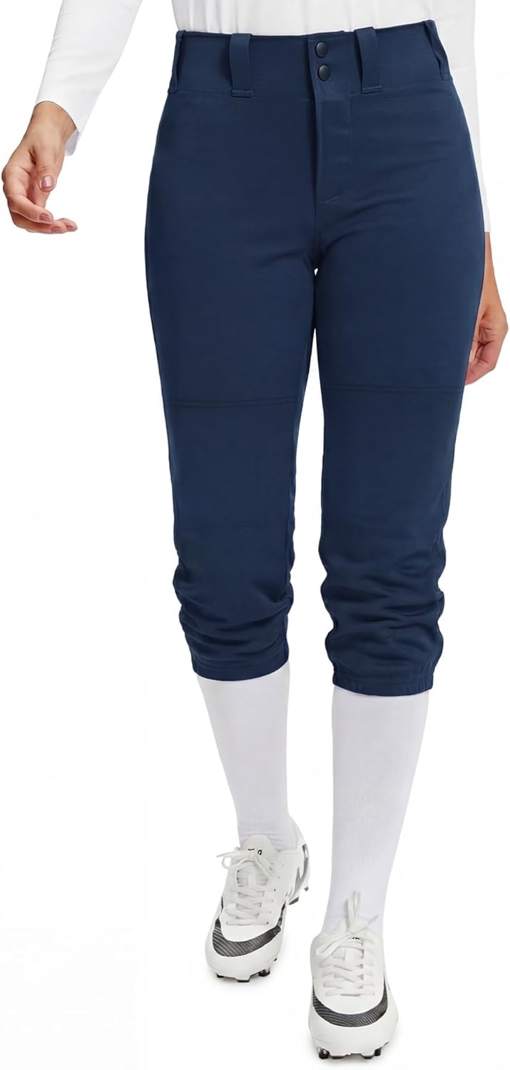 Stelle Women’s Softball Pants Knickers Knee-High Baseball Pant with Pockets for Athletes Tee Ball Fastpitch Style(Navy)