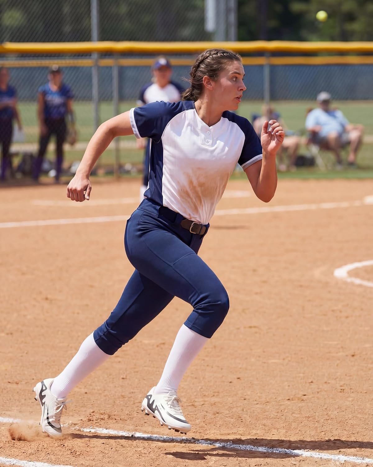 Stelle Women’s Softball Pants Knickers Knee-High Baseball Pant with Pockets for Athletes Tee Ball Fastpitch Style(Navy)
