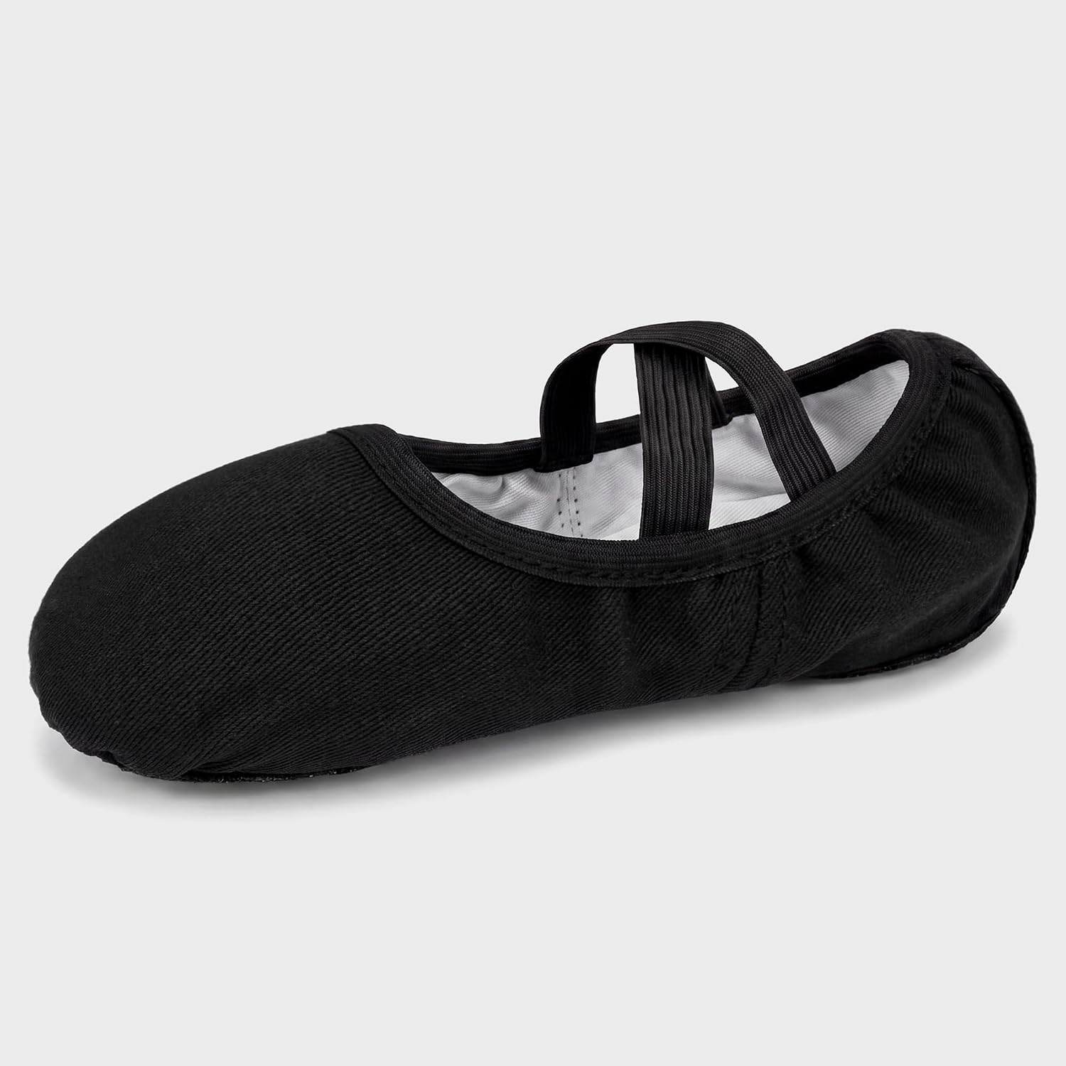 Stelle Ballet Shoes Toddler Slippers Highly Elastic Canvas Girls Women(Black)