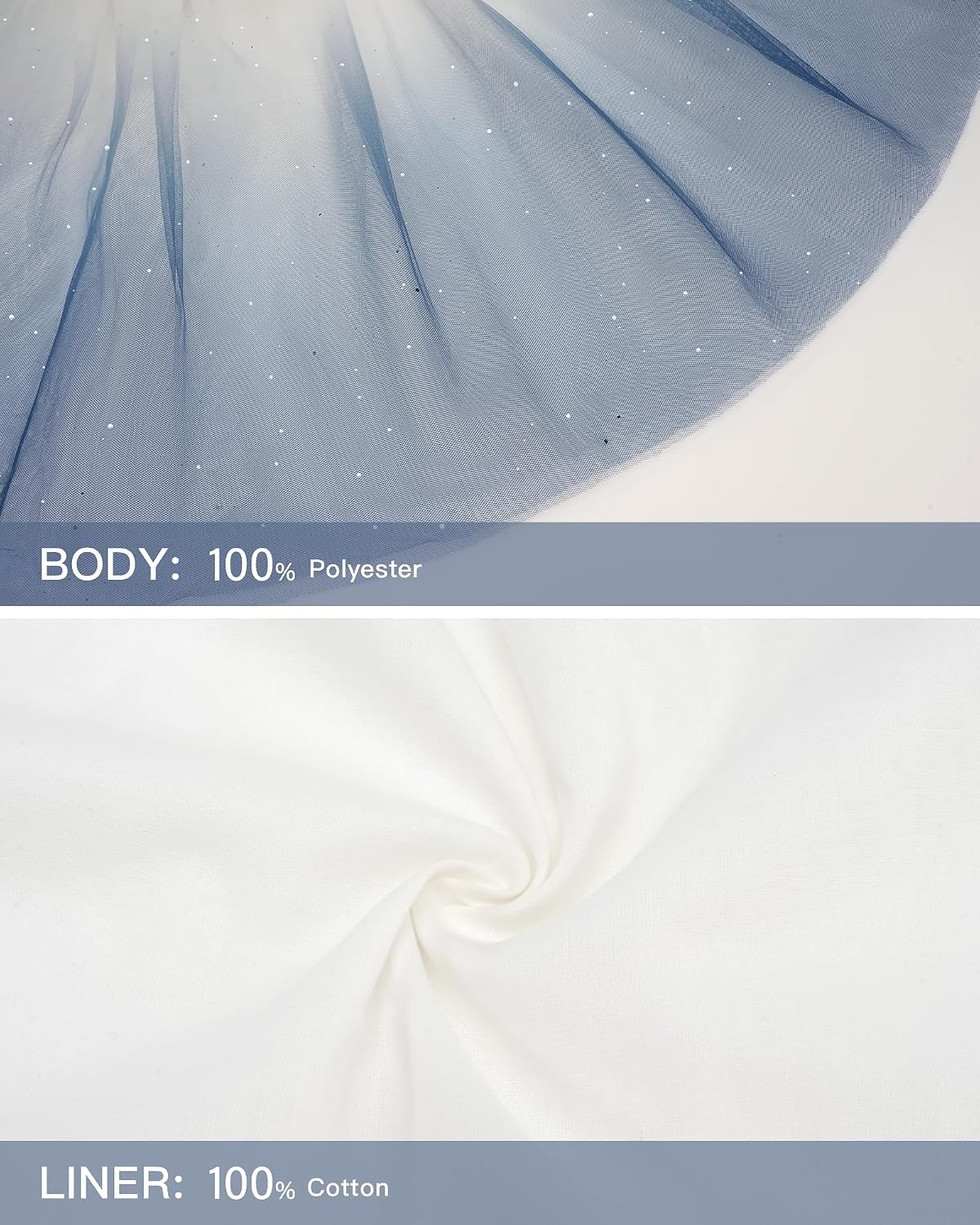 Stelle Tutu for Girls Skirt Layered Tulle Ballet Princess Birthday Outfit(Blue Ombre)