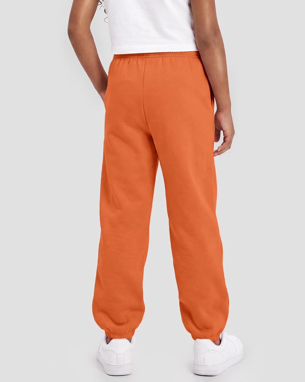 Stelle Girls Sweatpants Classic Fleece Joggers Athletic Pants(Orange)
