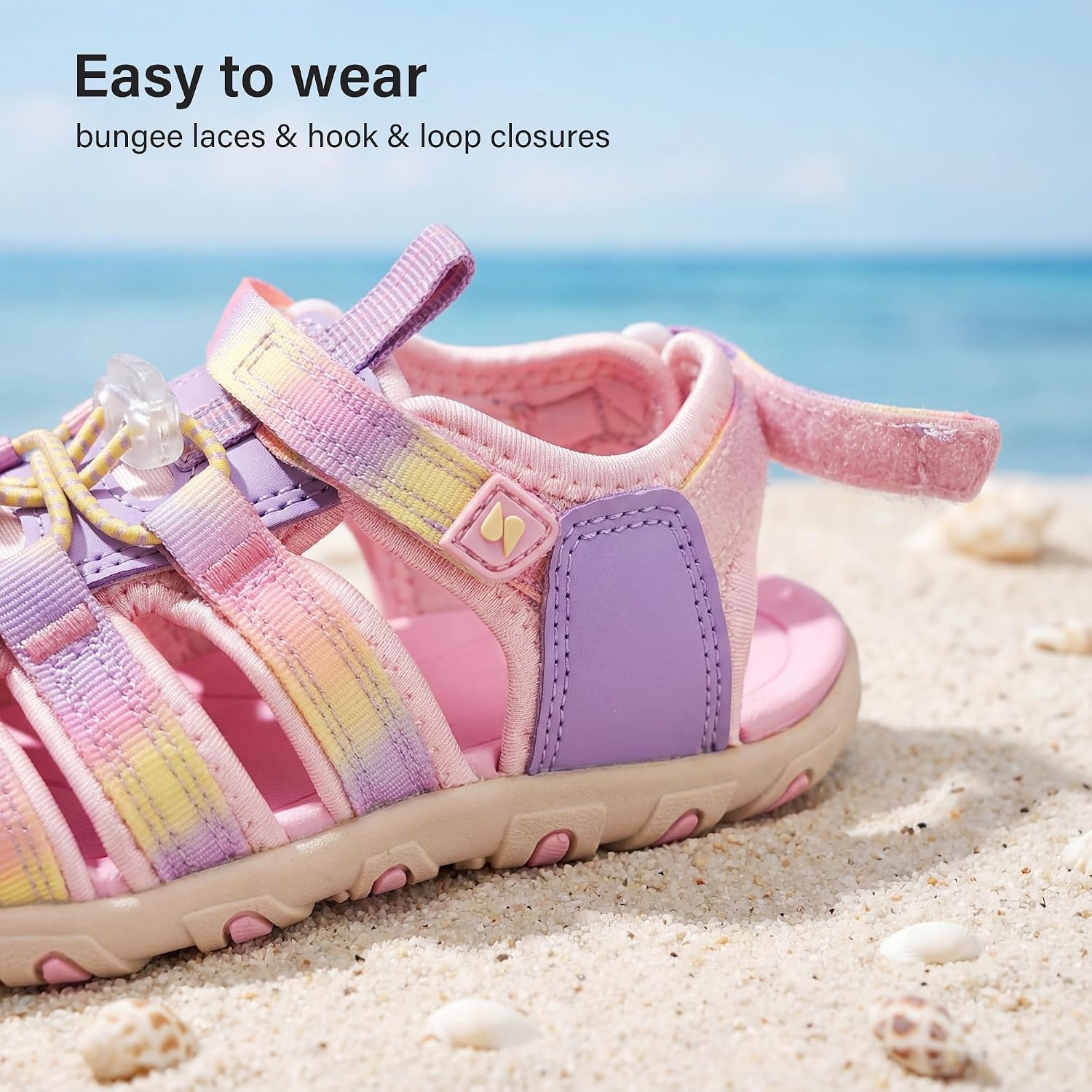 Stelle Girls Closed-Toe Water Hiking Beach Outdoor Sport Sandals