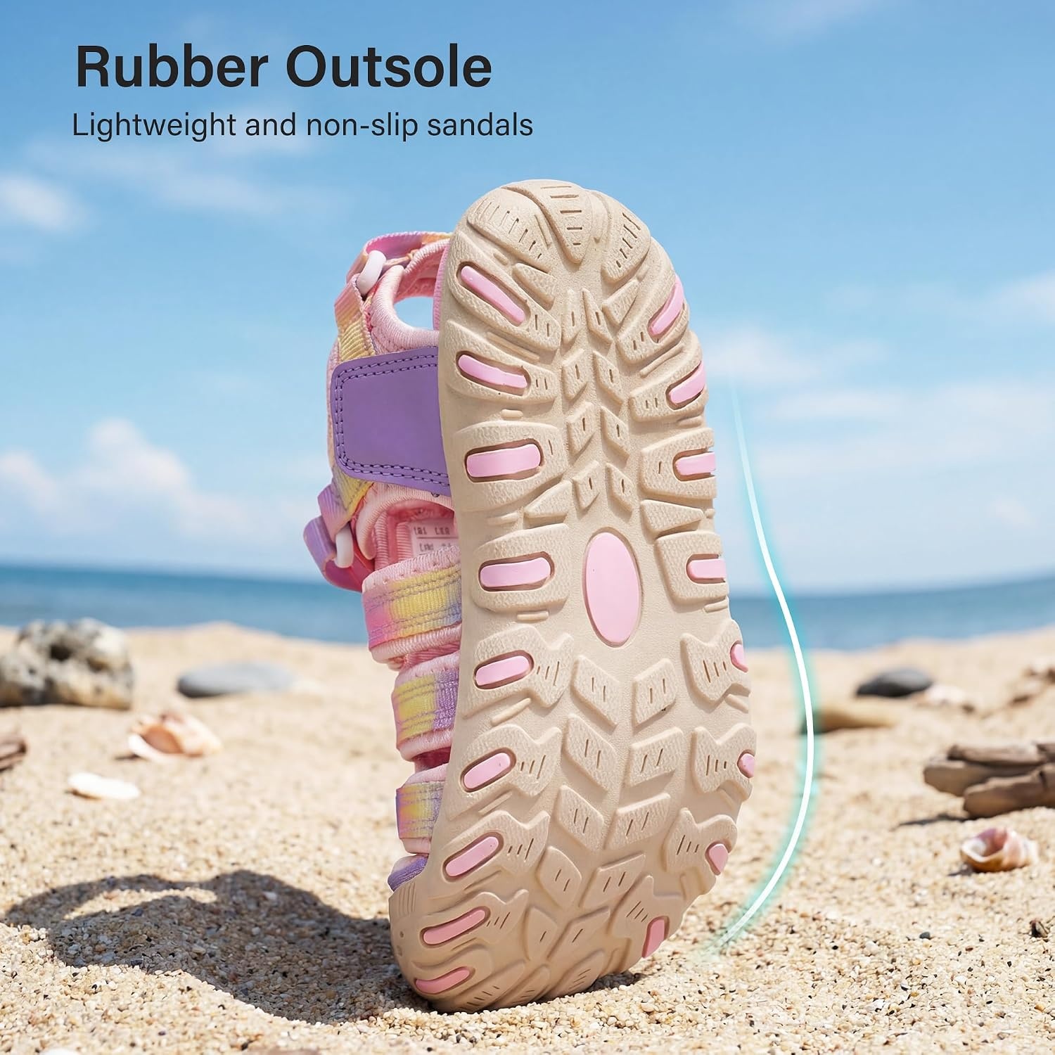 Stelle Girls Closed-Toe Water Hiking Beach Outdoor Sport Sandals