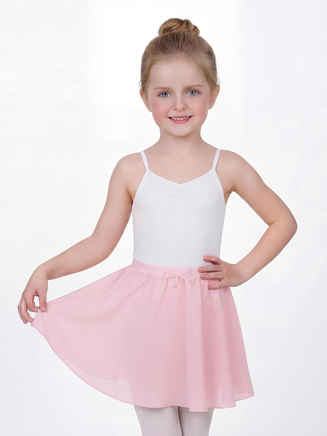 Stelle Girls Ballet Skirt Chiffon Wrap Dance Skirt Mesh Pull-On Skirt | Girls ballet skirt, Pull on elastic waist, Flowing movement, Ballet Skirts for girls, Dance, Studio, Performance(Ballet Pink)