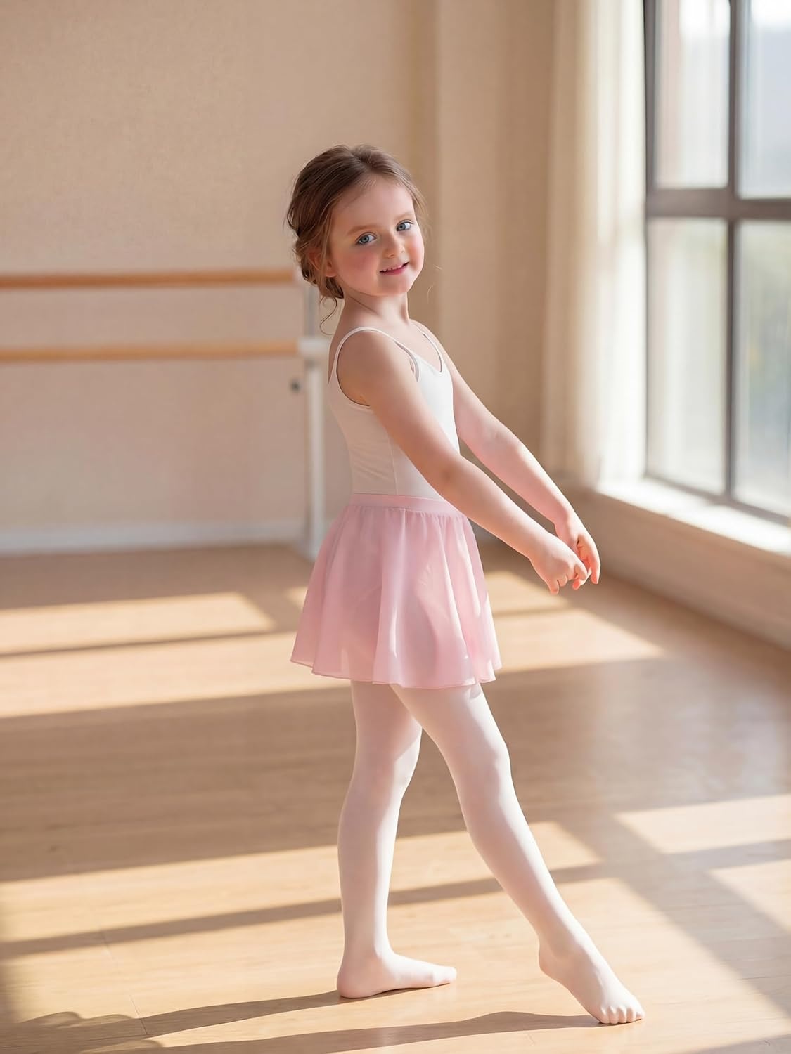 Stelle Girls Ballet Skirt Chiffon Wrap Dance Skirt Mesh Pull-On Skirt | Girls ballet skirt, Pull on elastic waist, Flowing movement, Ballet Skirts for girls, Dance, Studio, Performance(Ballet Pink)