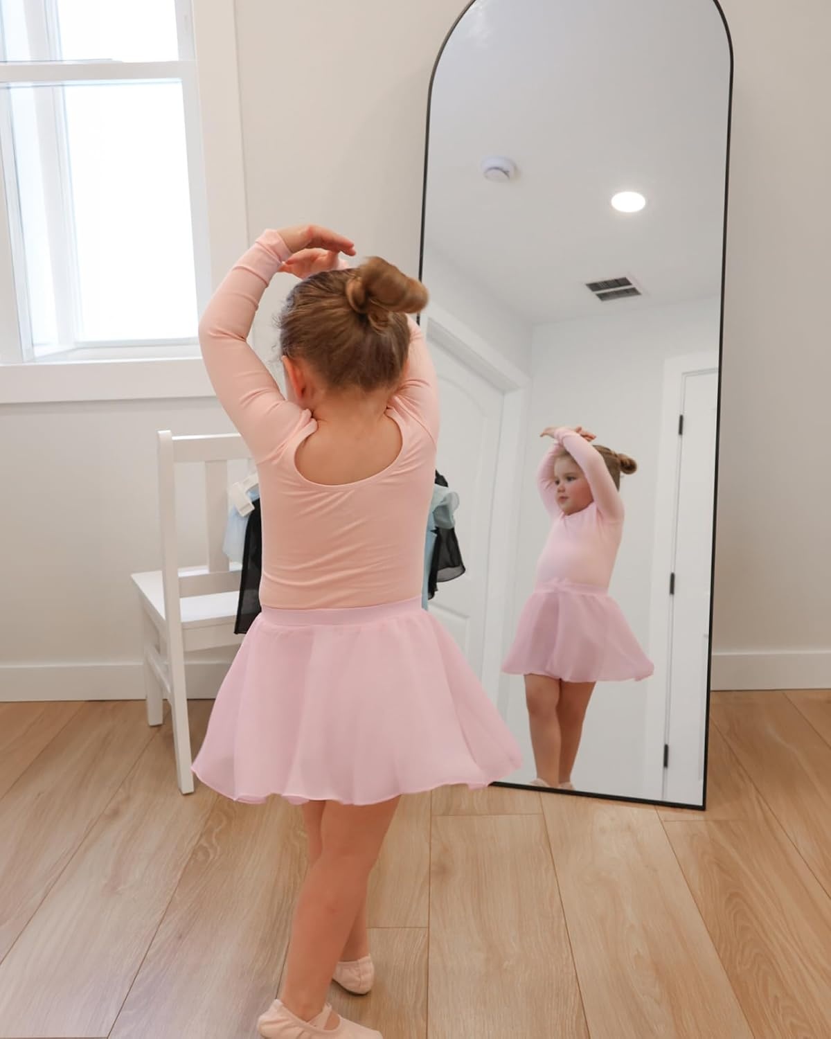 Stelle Girls Ballet Skirt Chiffon Wrap Dance Skirt Mesh Pull-On Skirt | Girls ballet skirt, Pull on elastic waist, Flowing movement, Ballet Skirts for girls, Dance, Studio, Performance(Ballet Pink)