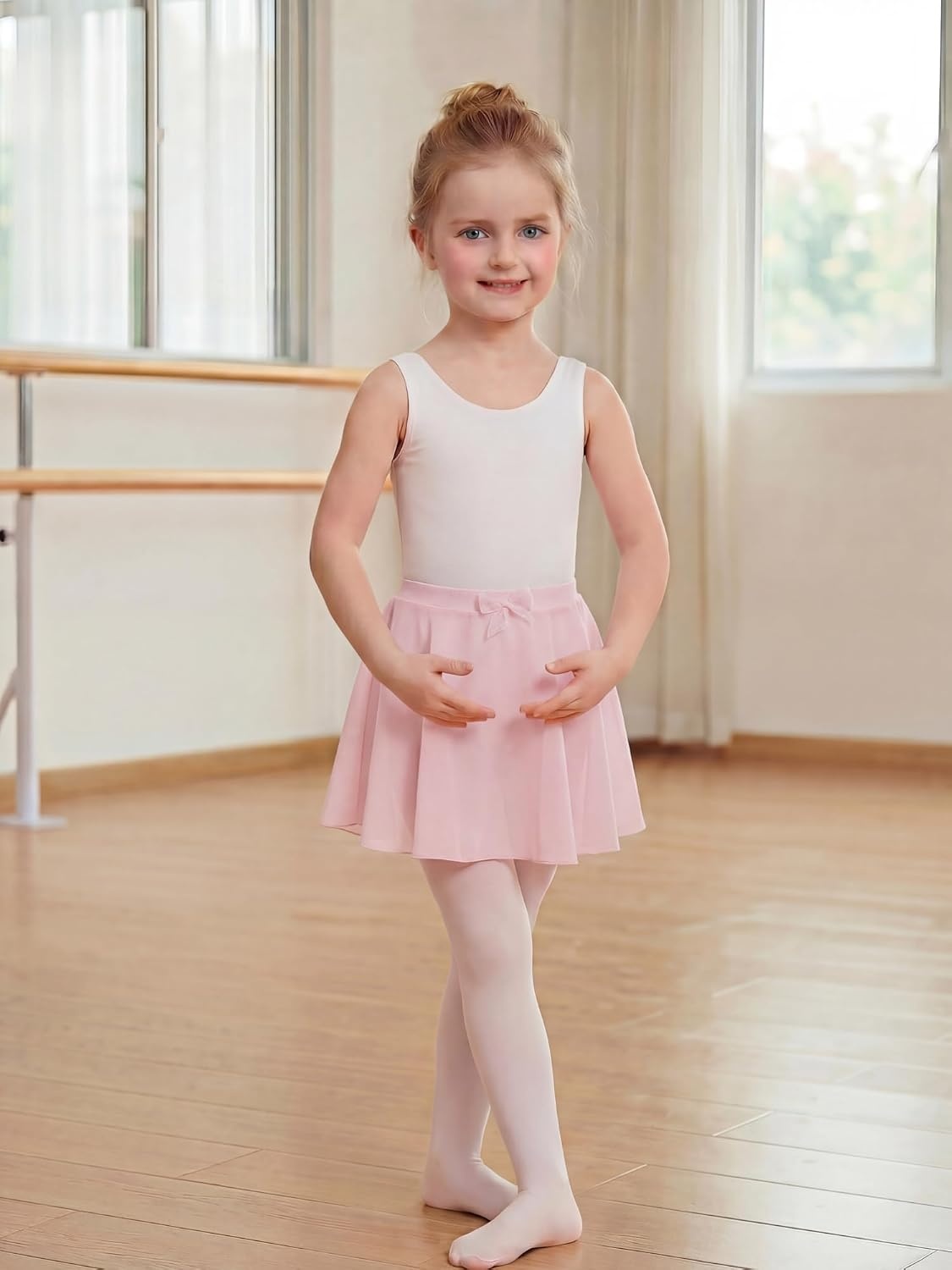 Stelle Girls Ballet Skirt Chiffon Wrap Dance Skirt Mesh Pull-On Skirt | Girls ballet skirt, Pull on elastic waist, Flowing movement, Ballet Skirts for girls, Dance, Studio, Performance(Ballet Pink)