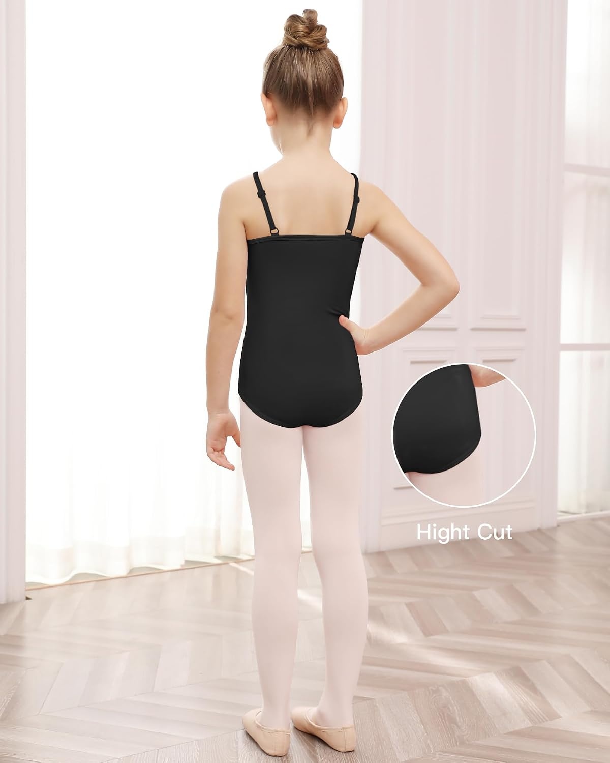 Stelle Gymnastics Leotards for Girls Camisole Ballet Tumbling Outfits 2-16Y | Adjustable straps, Stretch fabric, Comfortable fit, Skin-friendly, Gymnastics & Ballet, Toddler dancewear, Kids bodysuit(Black)