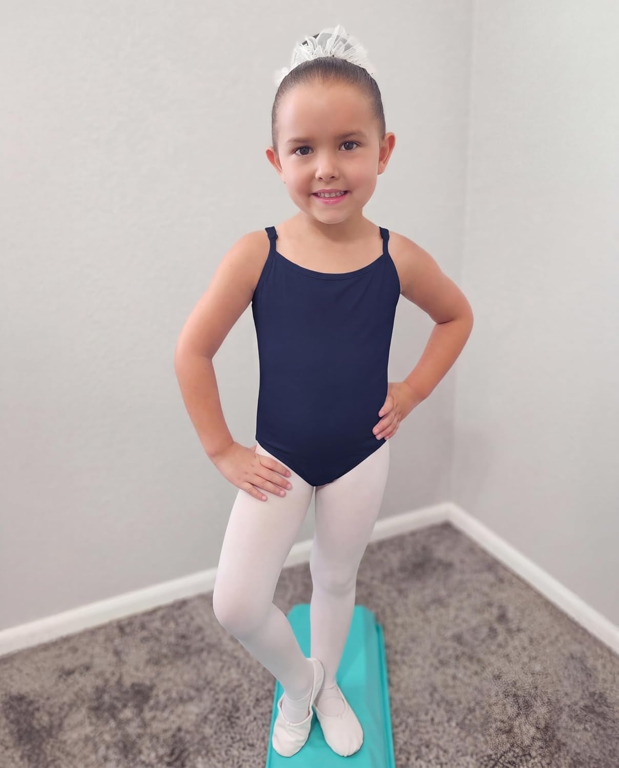 Stelle Gymnastics Leotards for Girls Camisole Ballet Tumbling Outfits 2-16Y(Navy)