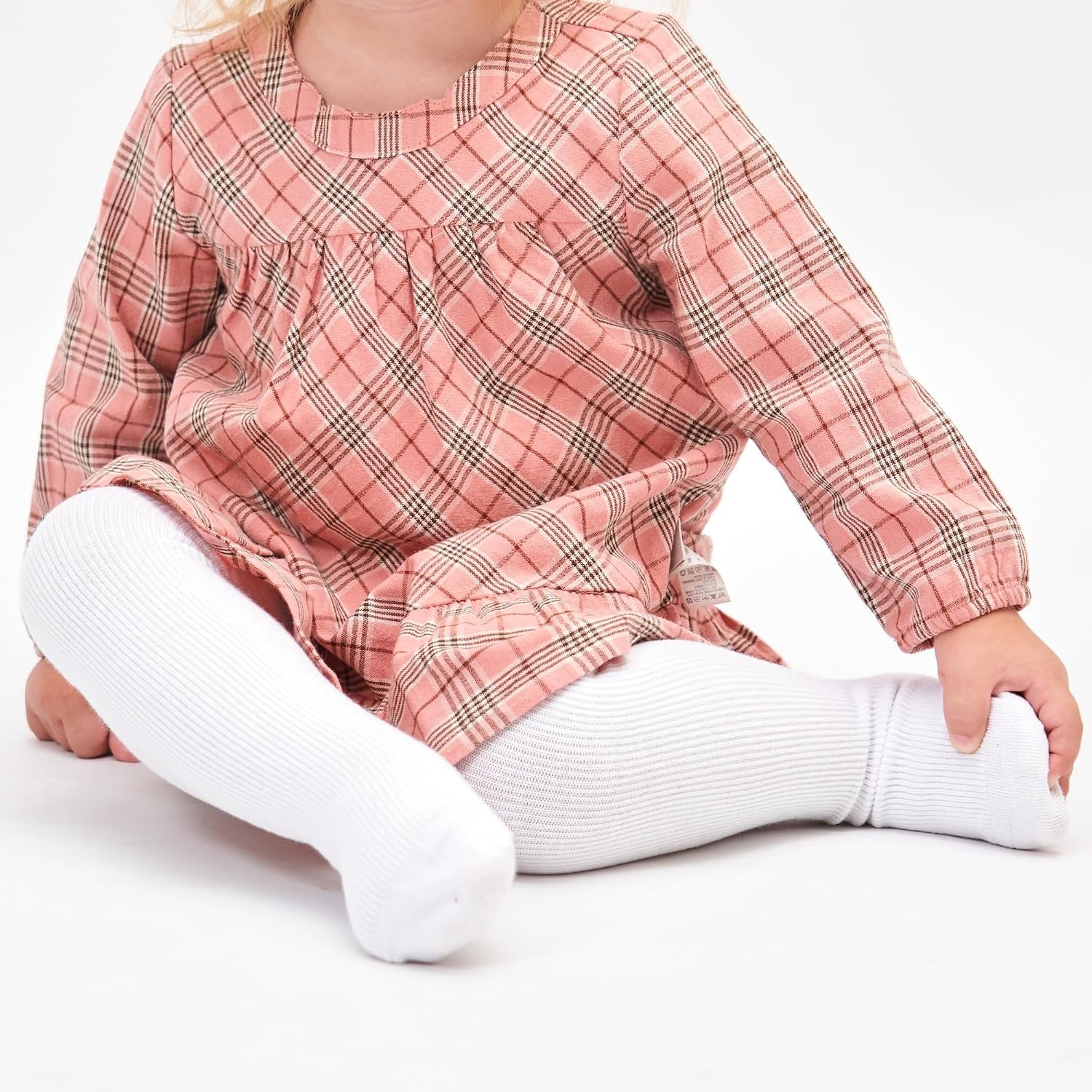 Stelle Toddler Girls Tights Baby Cable Knit Stockings Thick Cotton Legging(2 Black+1 White)