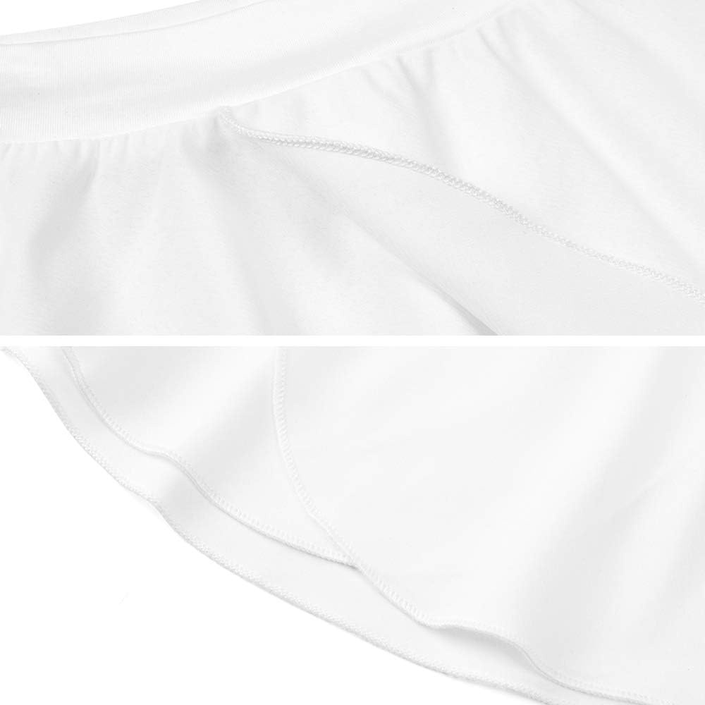 Stelle Ballet Skirts for Girls Toddler Dance Skirt Chiffon Kids Ballet Wrap Skirts(01-white (Pull On))
