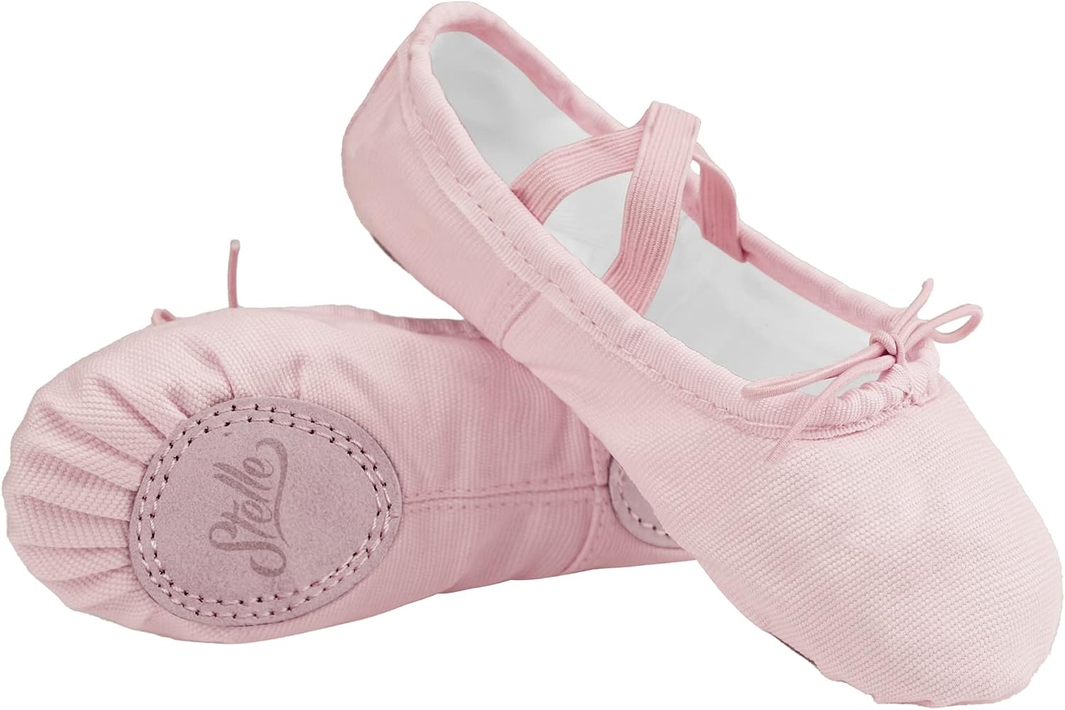 Stelle Canvas Ballet Shoes for Girls Dance Ballet Slippers Shoes(Toddler/Little/Big Kid/Women)(Ballet Pink)