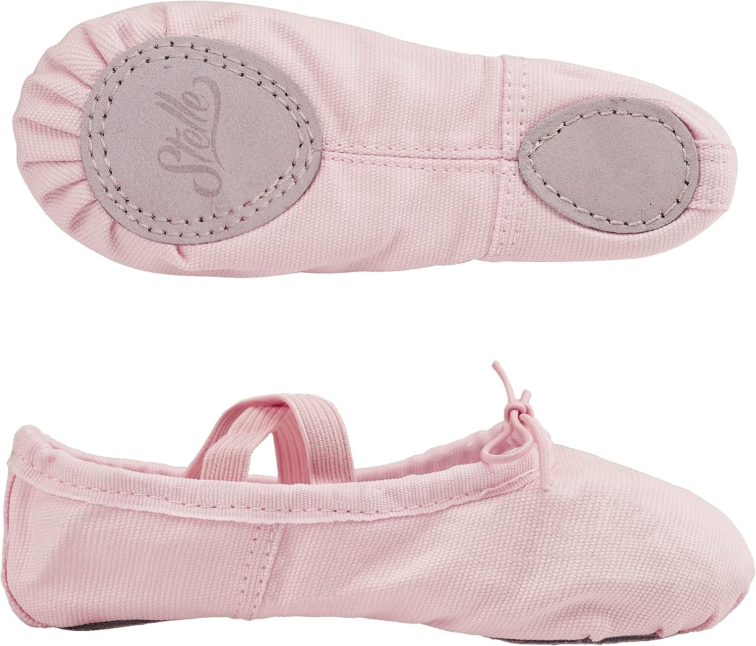 Stelle Canvas Ballet Shoes for Girls Dance Ballet Slippers Shoes(Toddler/Little/Big Kid/Women)(Ballet Pink)