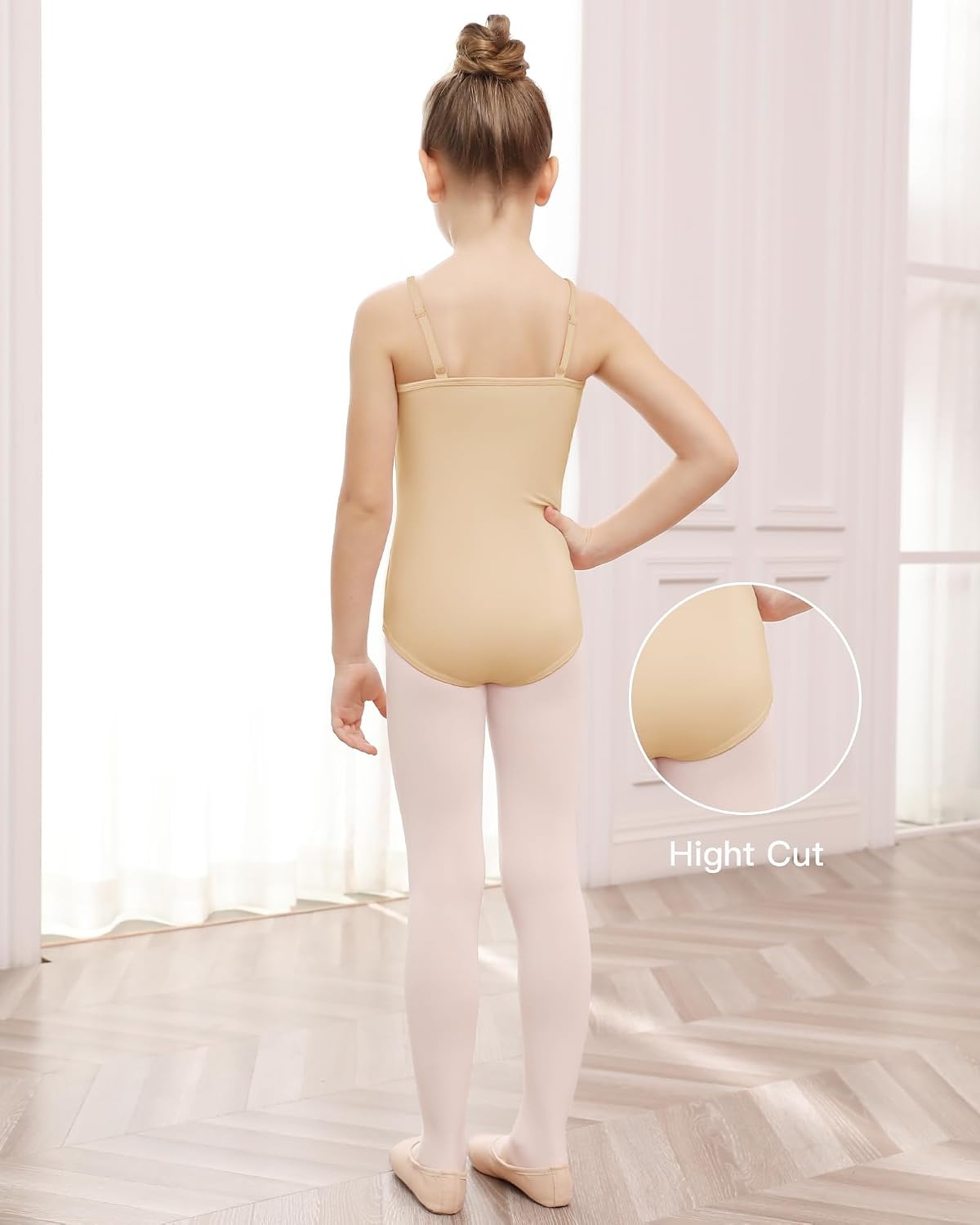 Stelle Gymnastics Leotards for Girls Camisole Ballet Tumbling Outfits 2-16Y(Nude)
