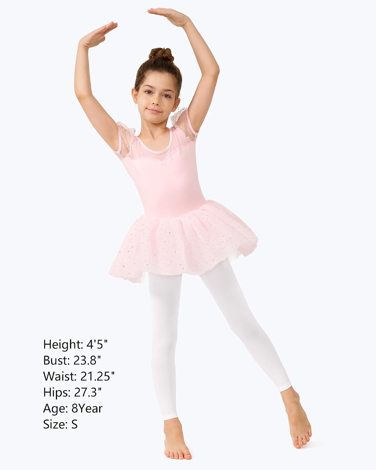 Stelle Girl’s Footless Tights Ultra Soft Dance Tights for Ballet, Gymnastics, School (Toddler/Little Kid/Big Kid)(2 Pack White)