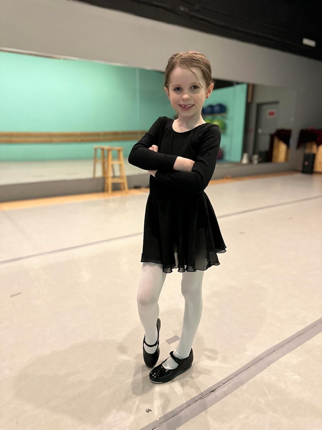 Stelle Girls Women Ballet Dance Convertible Tights Ultra Soft Pro Transition Tights(Ballet Pink+white+black)