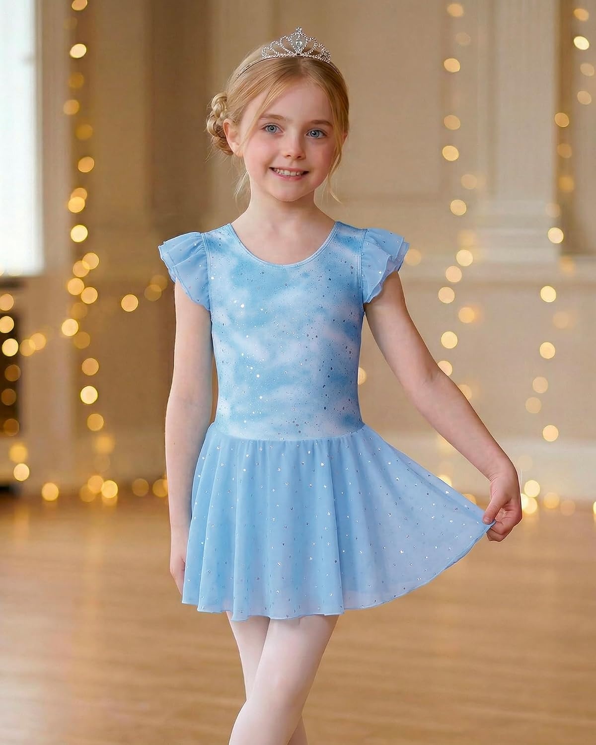 Stelle Ballet Leotards for Girls Toddler Dance Leotard Gymnastic Outfits(Cloudburst Blue)