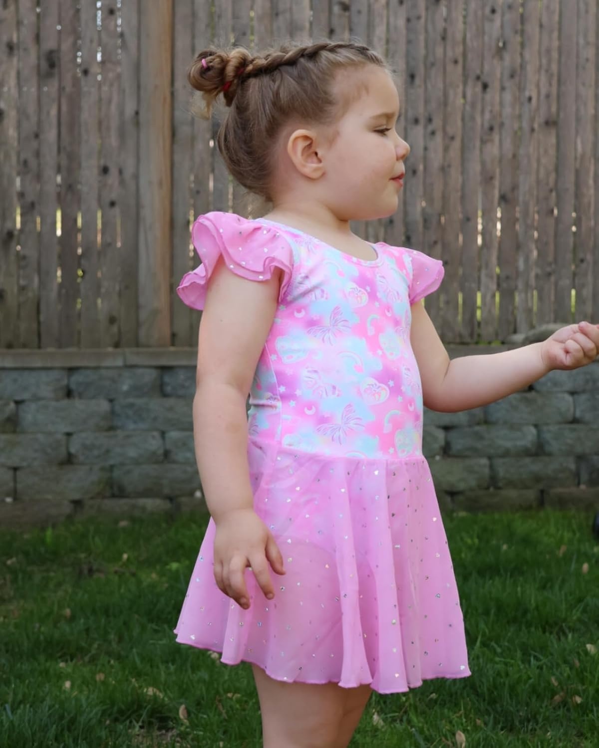 Stelle Ballet Leotards for Girls Toddler Dance Leotard Gymnastic Outfits(Bow Dreams)