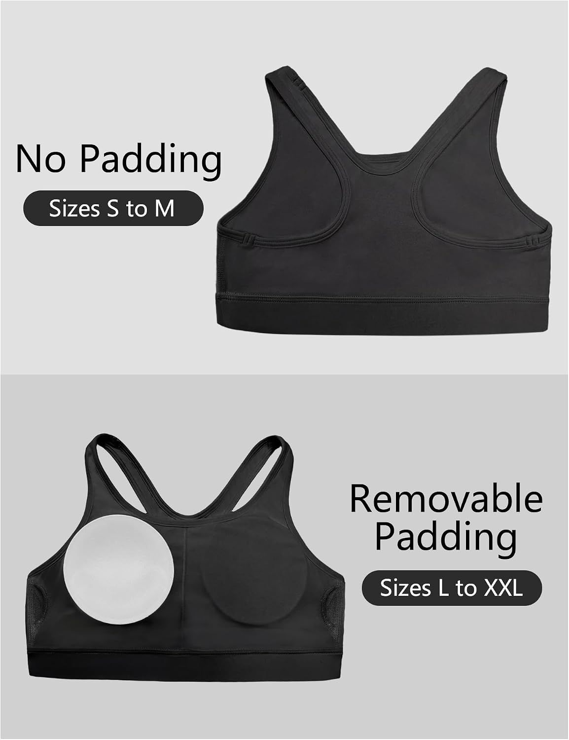 Stelle Girls Racerback Sports Bra Training Bra for Girls 6-15Y | Removable Pads, Light Support, Soft, Breathable, Scoop Neck, Training Bra, Athletic, Dance, Yoga Crop Top for Teens Kids(White)