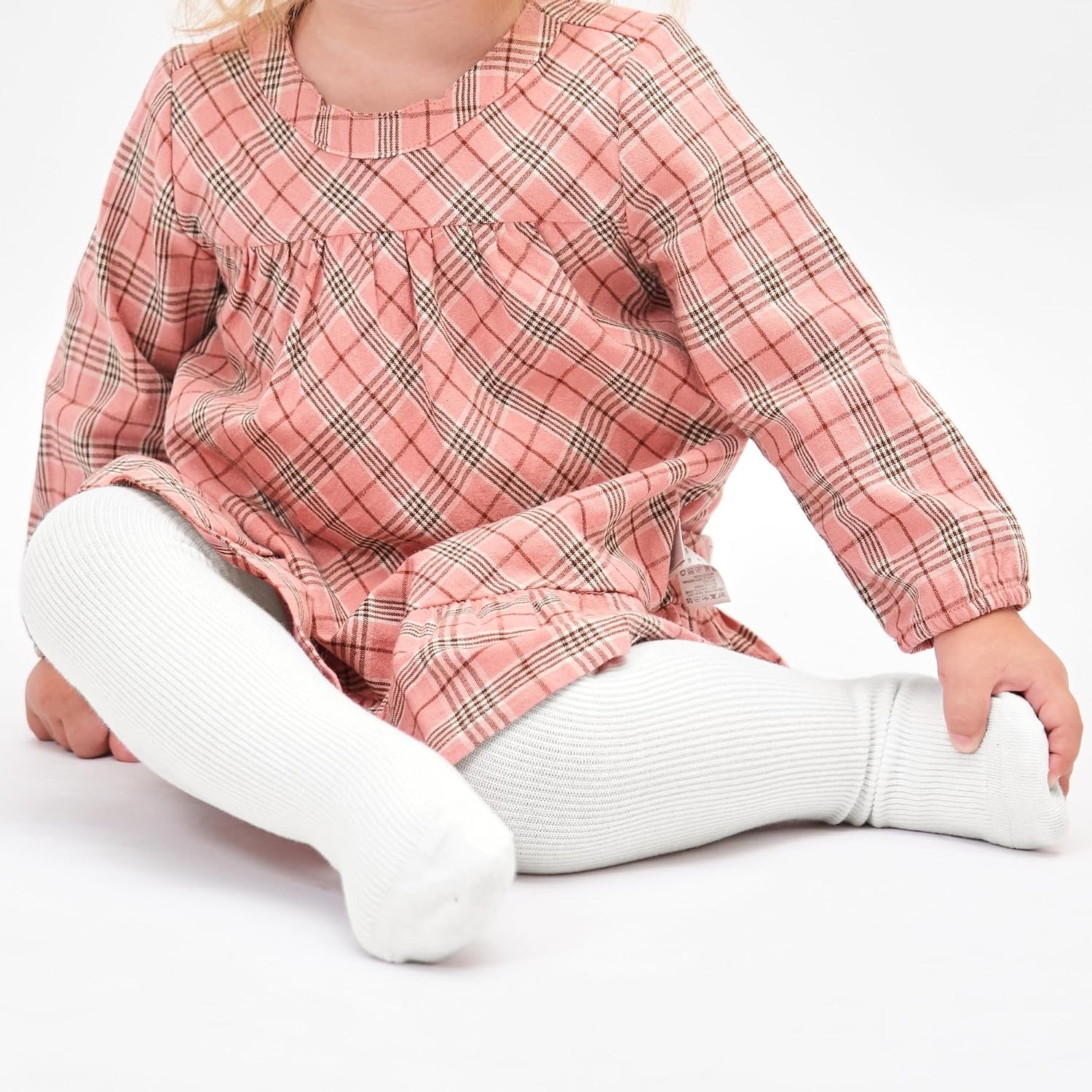 Stelle Toddler Girls Tights Baby Cable Knit Stockings Thick Cotton Legging(2-pack-white)